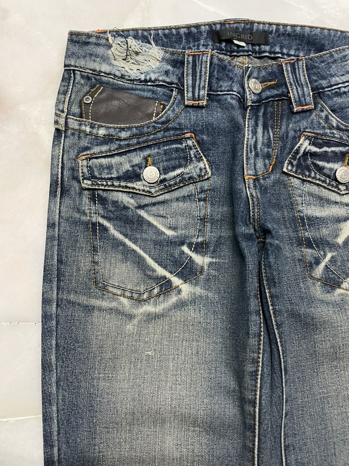 Japanese Brand 💥Flared💥90s Japanese Bushpants Mudwash Sick Distress Bootcut Size 28" / US 6 / IT 42 - 4 Thumbnail