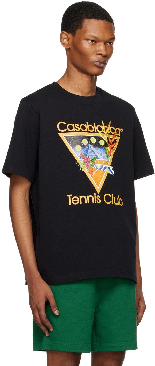 Casablanca o1mle0326 Printed T-Shirt Tennis Club Icon in Black Size US XXL / EU 58 / 5 - 2 Thumbnail