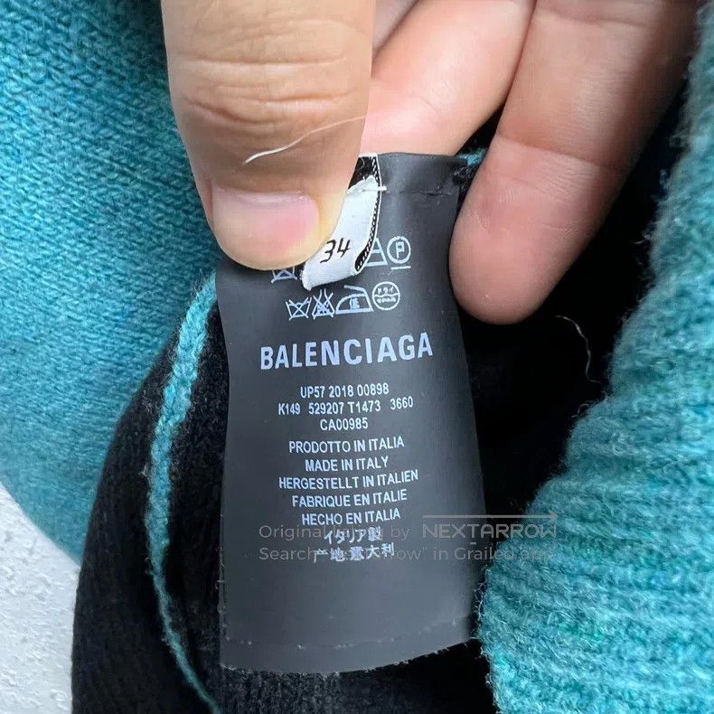 Balenciaga Balenciaga LOGO barrage lake green knitted sweater Size XXS / US 00 / IT 34 - 4 Thumbnail