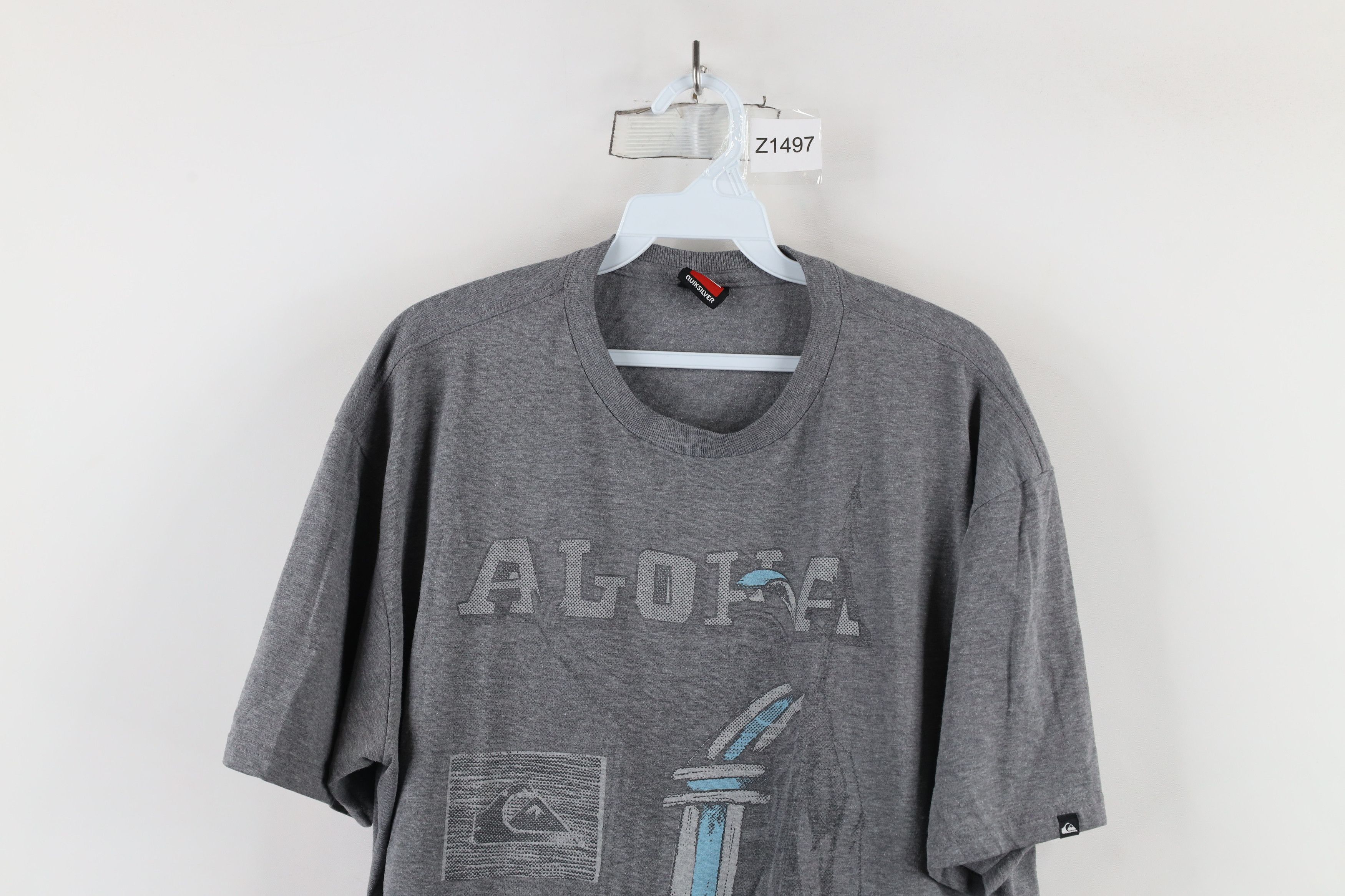 Quiksilver × Vintage Vintage Quiksilver Surfing Out Aloha Hawaii T-Shirt Gray Size US XL / EU 56 / 4 - 2 Thumbnail