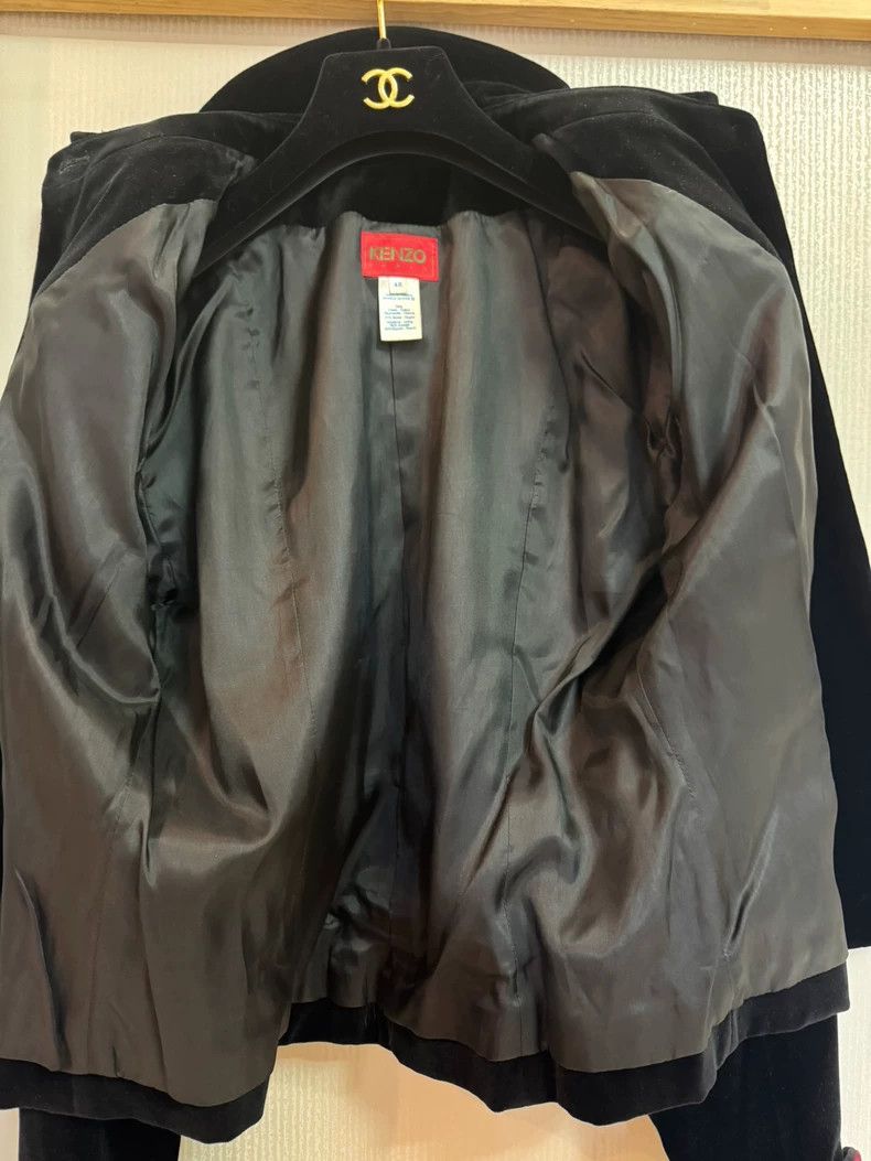 Kenzo KENZO Black and red velvet jacket Size S / US 4 / IT 40 - 4 Thumbnail