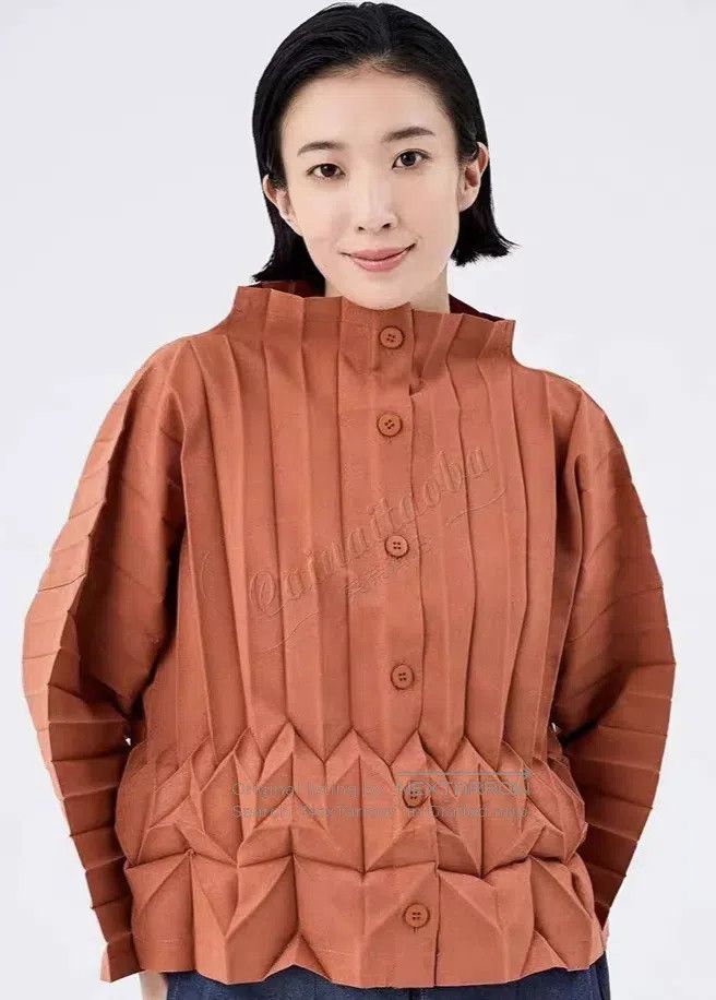 Issey Miyake Issey Miyake size:one size Brown Jacket Size XXS / US 00 / IT 34 - 1 Thumbnail