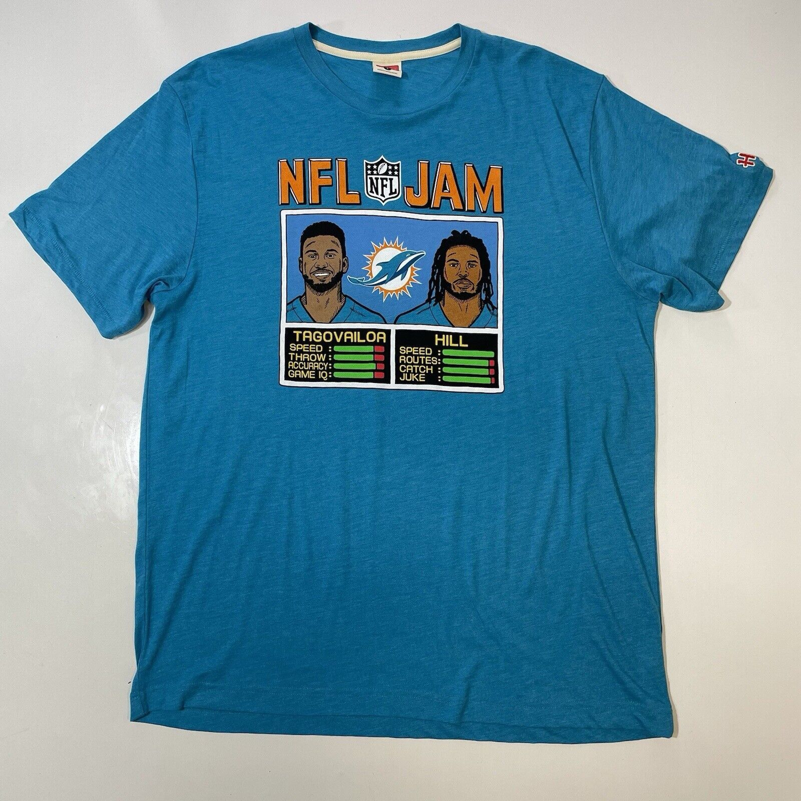 Homage NFL Jam Dolphins Tua Tagovailoa Tyreek Hill Homage Shirt Size US L / EU 52-54 / 3 - 1 Thumbnail