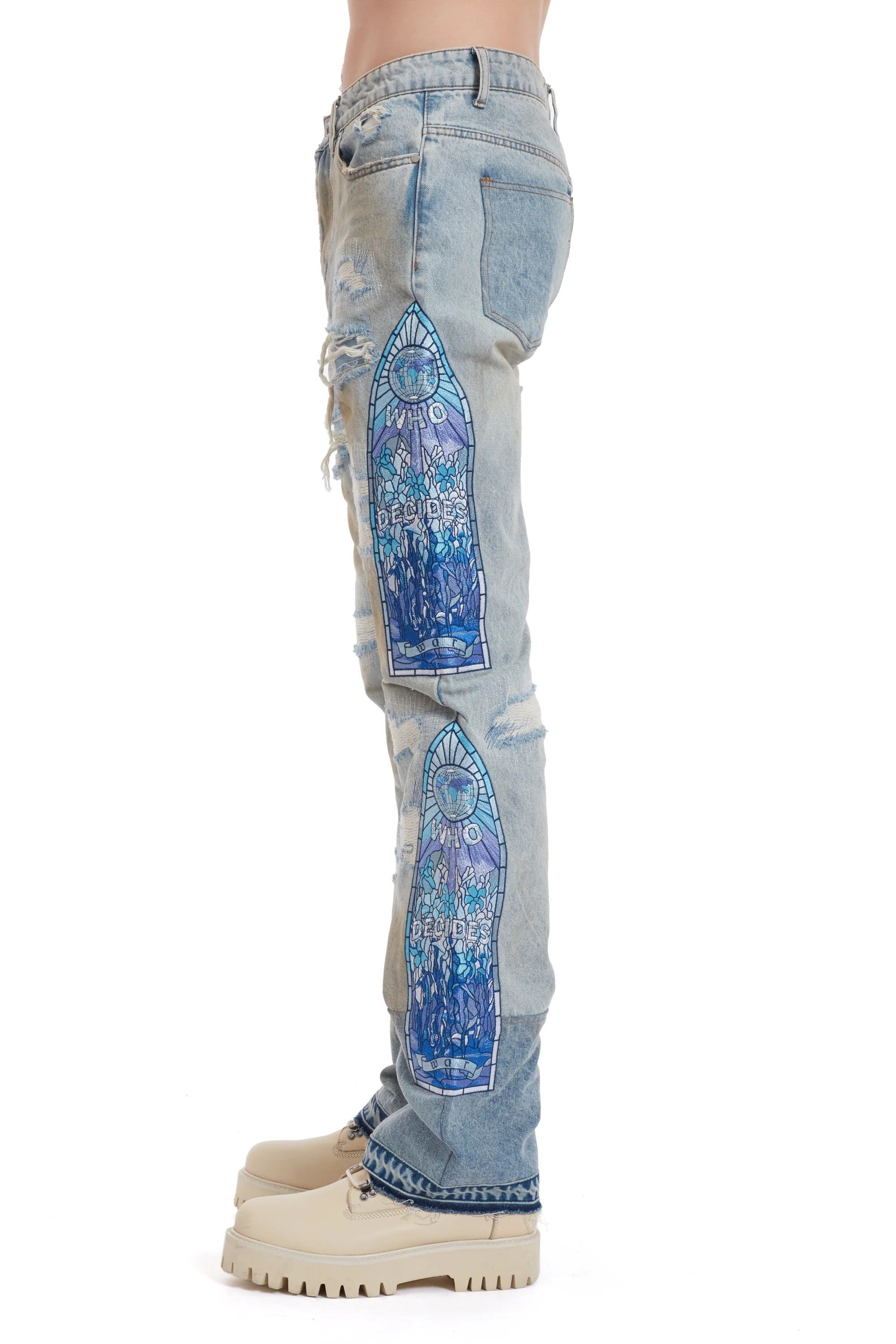 Who Decides War o1h1sh10525 Winter Mechanic Denim in Sky Blue Size US 38 / EU 54 - 6 Thumbnail