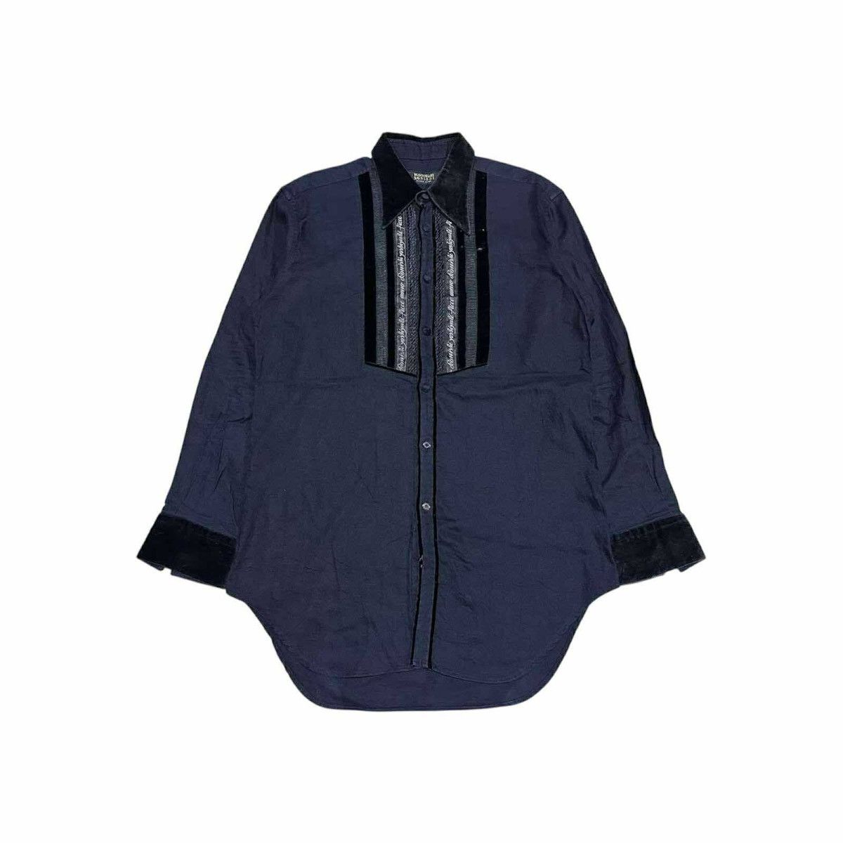 Yoshiyuki Konishi 🔥Rare Vintage Yoshiyuki Konishi Chinese Velvet Shirt Size US L / EU 52-54 / 3 - 4 Thumbnail