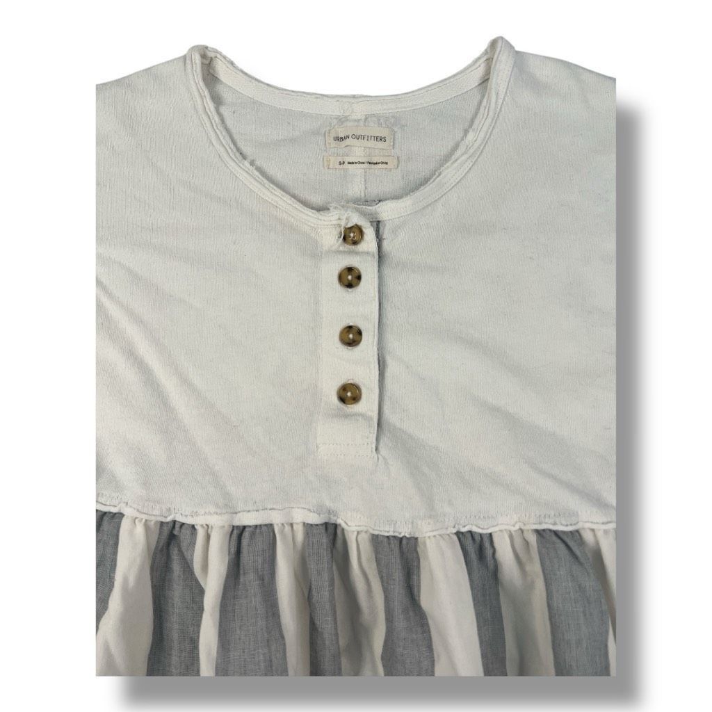 Urban Outfitters Urban Outfitters Mixed Henley T-Shirt Dress Size Small Size S / US 4 / IT 40 - 2 Thumbnail