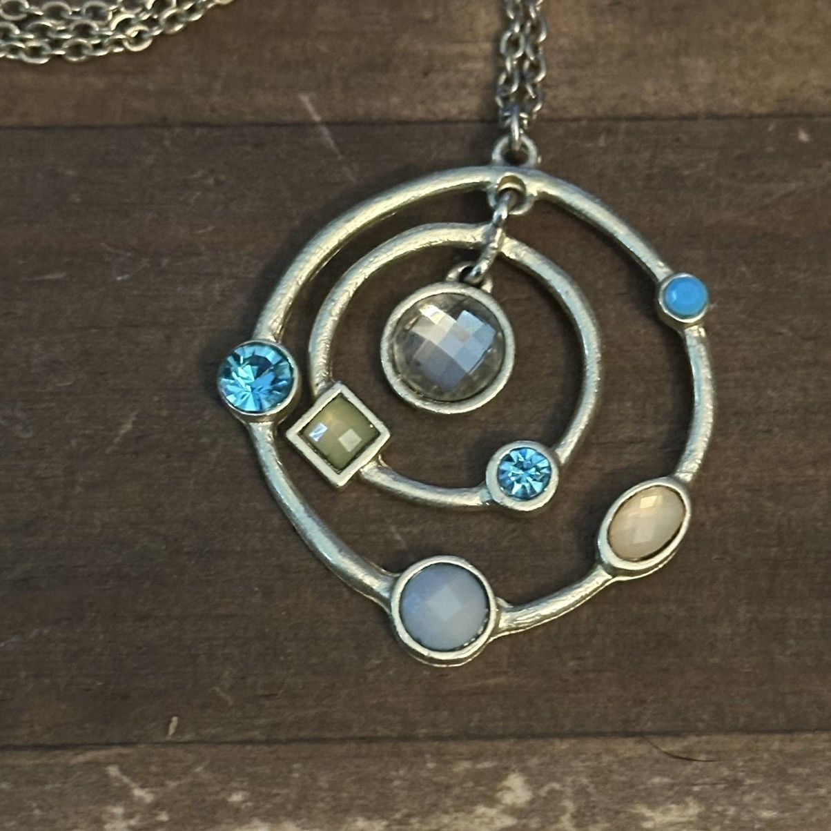 Other Gold tone layered circle gemstone pendant Size ONE SIZE - 5 Thumbnail