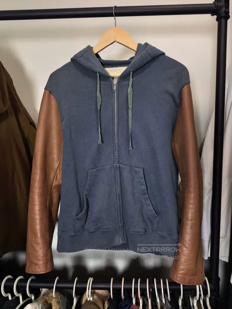 Undercover Undercover Patchwork leather sleeve sweatshirt Size US M / EU 48-50 / 2 - 1 Thumbnail