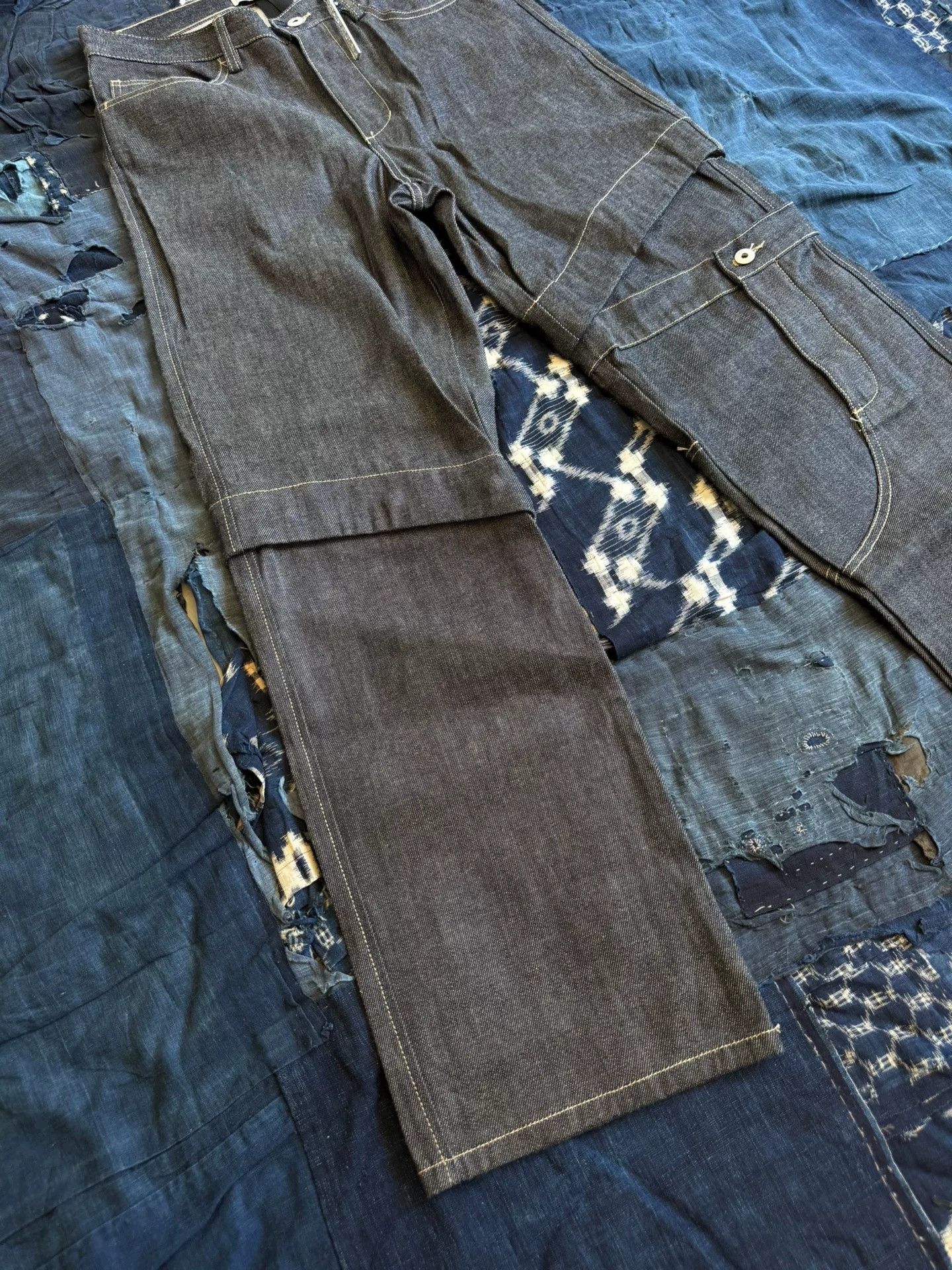 Feng Chen Wang Feng Chen Wang Patchwork Jeans FF12TRO503 Size US 26 / EU 42 - 6 Thumbnail
