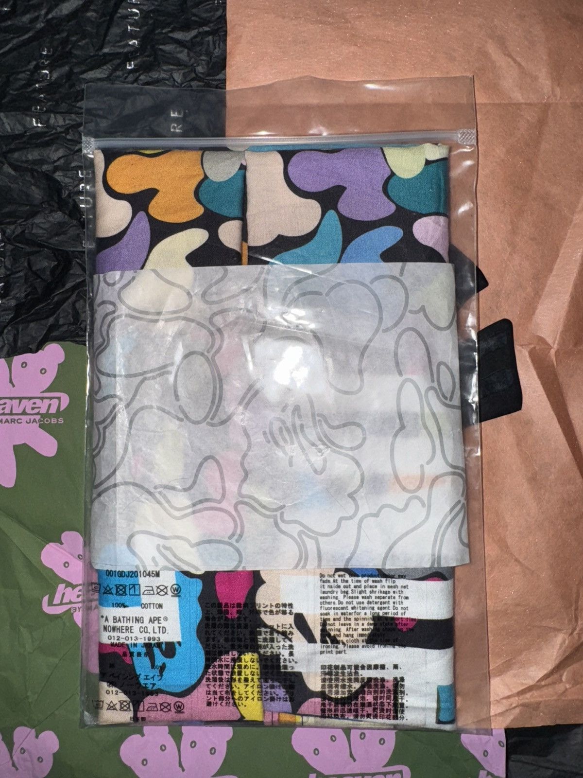 Bape A BATHING APE MULTI CAMO NYC LOGO BANDANA Size ONE SIZE - 2 Thumbnail