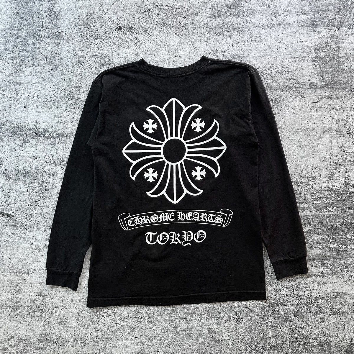 image of Chrome Hearts “Tokyo” Long Sleeve Shirt in Black, Men's (Size Medium)