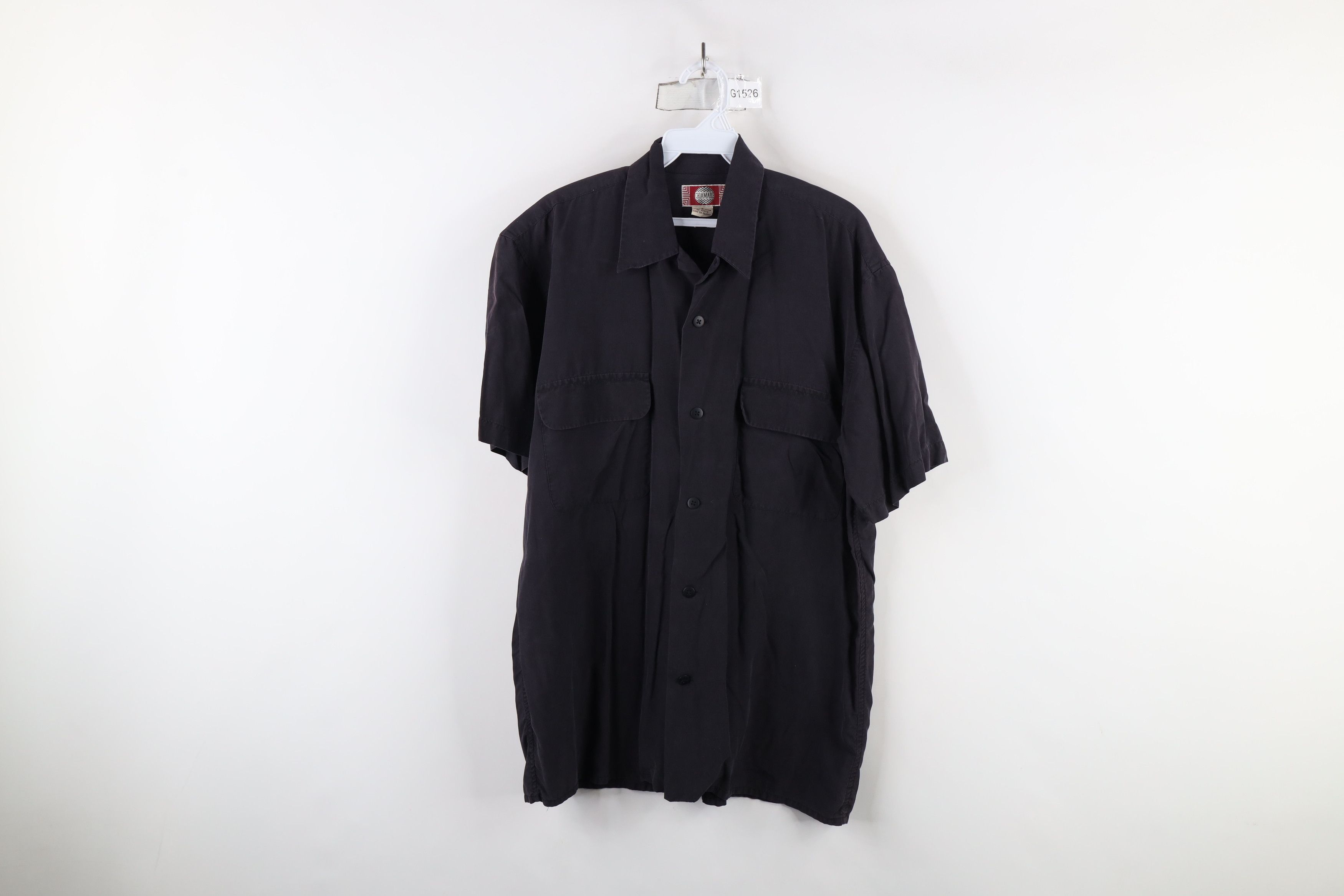 Vintage Vintage 90s Streetwear Looped Board Button Shirt Black Size US S / EU 44-46 / 1 - 1 Thumbnail