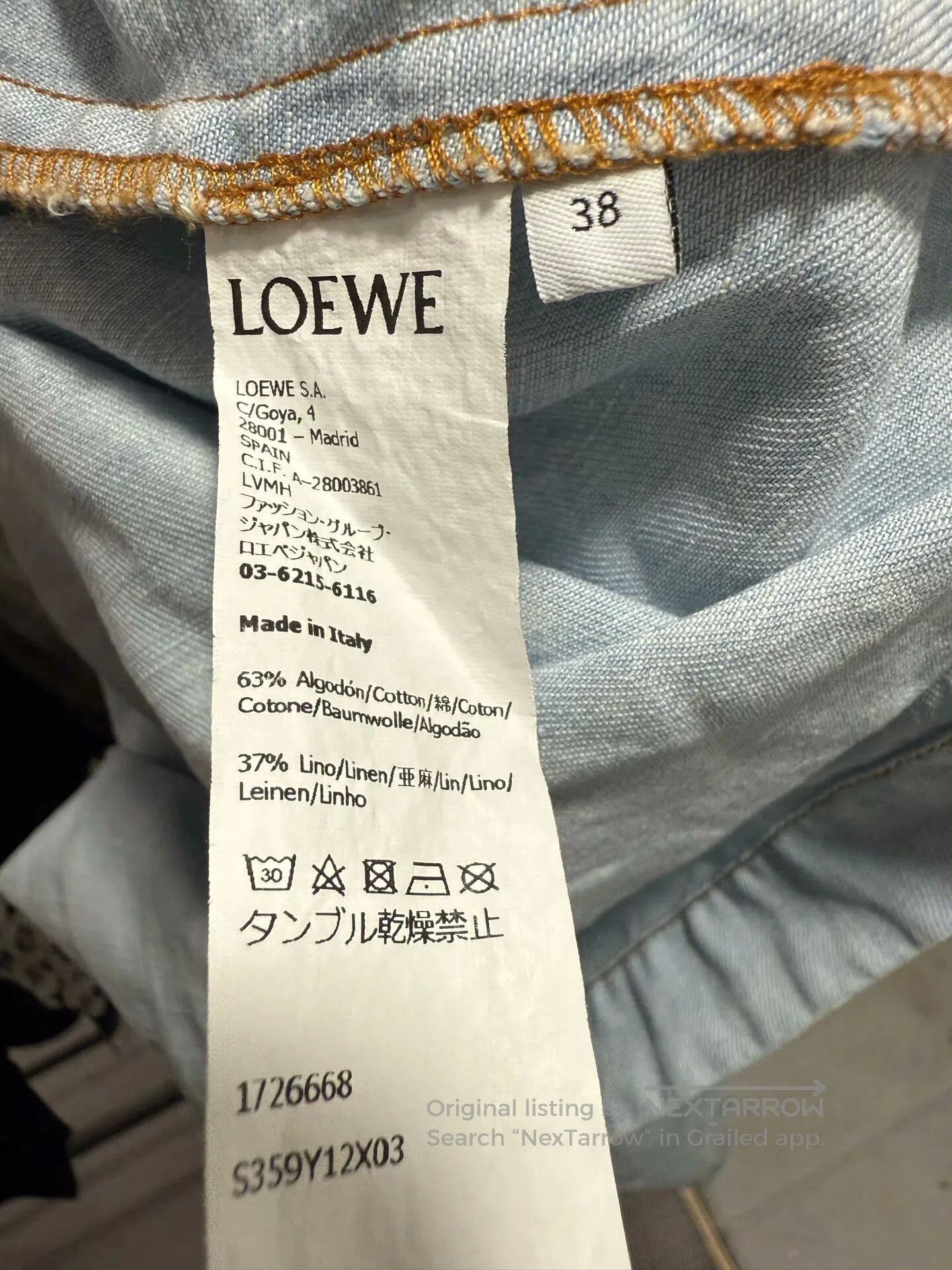 Loewe Loewe Embossed Logo Denim Jacket. Size US M / EU 48-50 / 2 - 5 Thumbnail