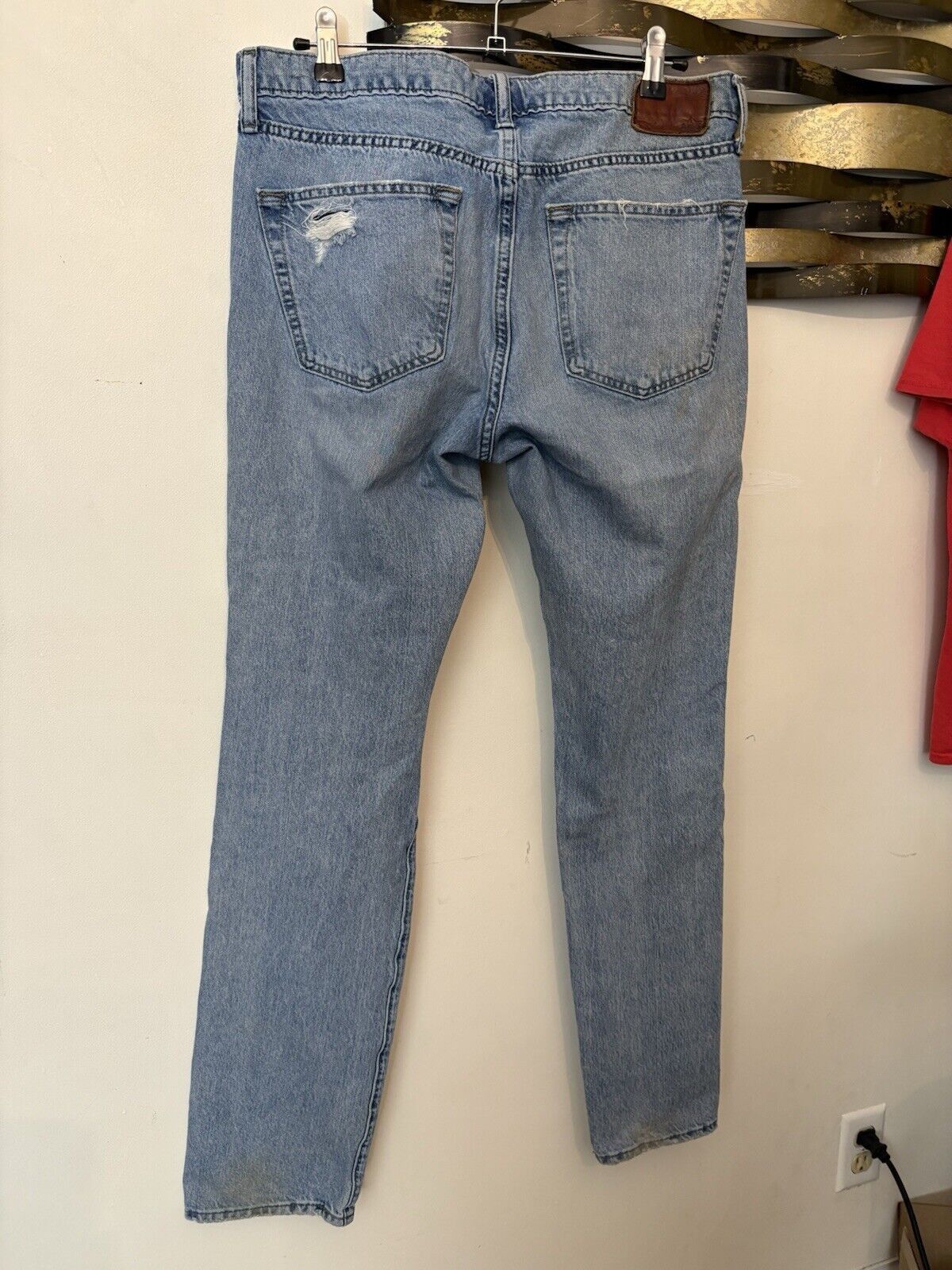 Abercrombie & Fitch Abercrombie & Fitch Distressed Slim 32x34 Jeans Size US 32 / EU 48 - 6 Thumbnail