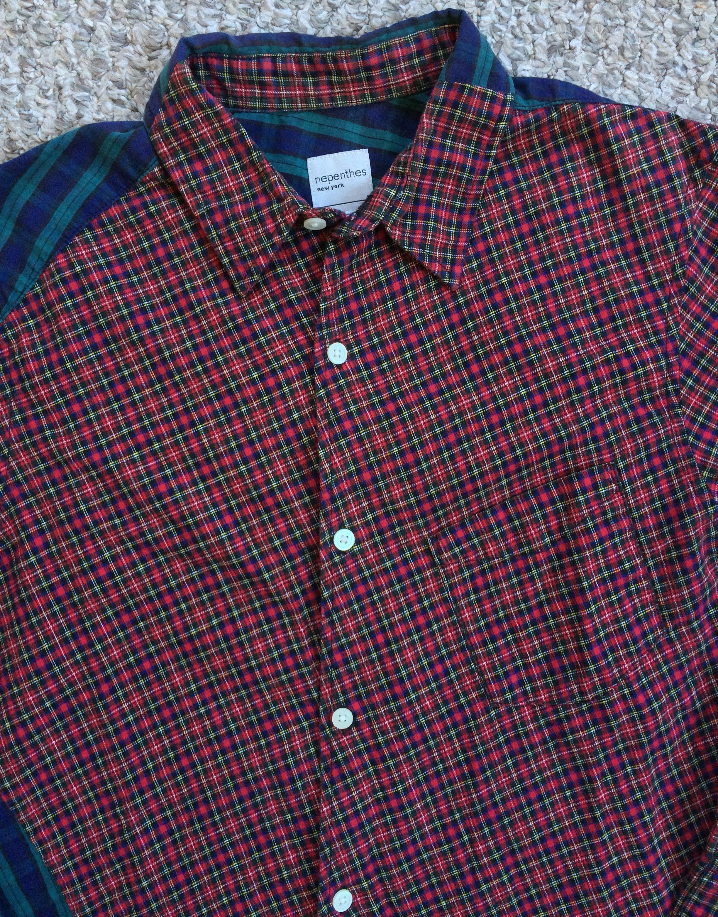 Nepenthes Nepenthes Rebuild Asymmetric Cut Button Up Shirt Size US M / EU 48-50 / 2 - 2 Thumbnail