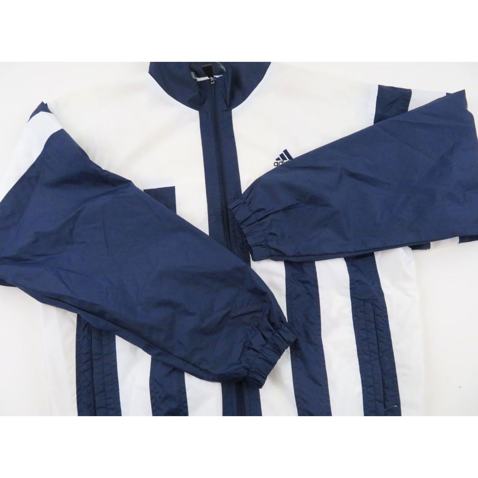 Adidas VINTAGE Adidas Track Jacket Mens Small Oversized 3 Stripe Windbreaker Hip Hop Y2K 90s Sport USA Mens Size US S / EU 44-46 / 1 - 2 Thumbnail