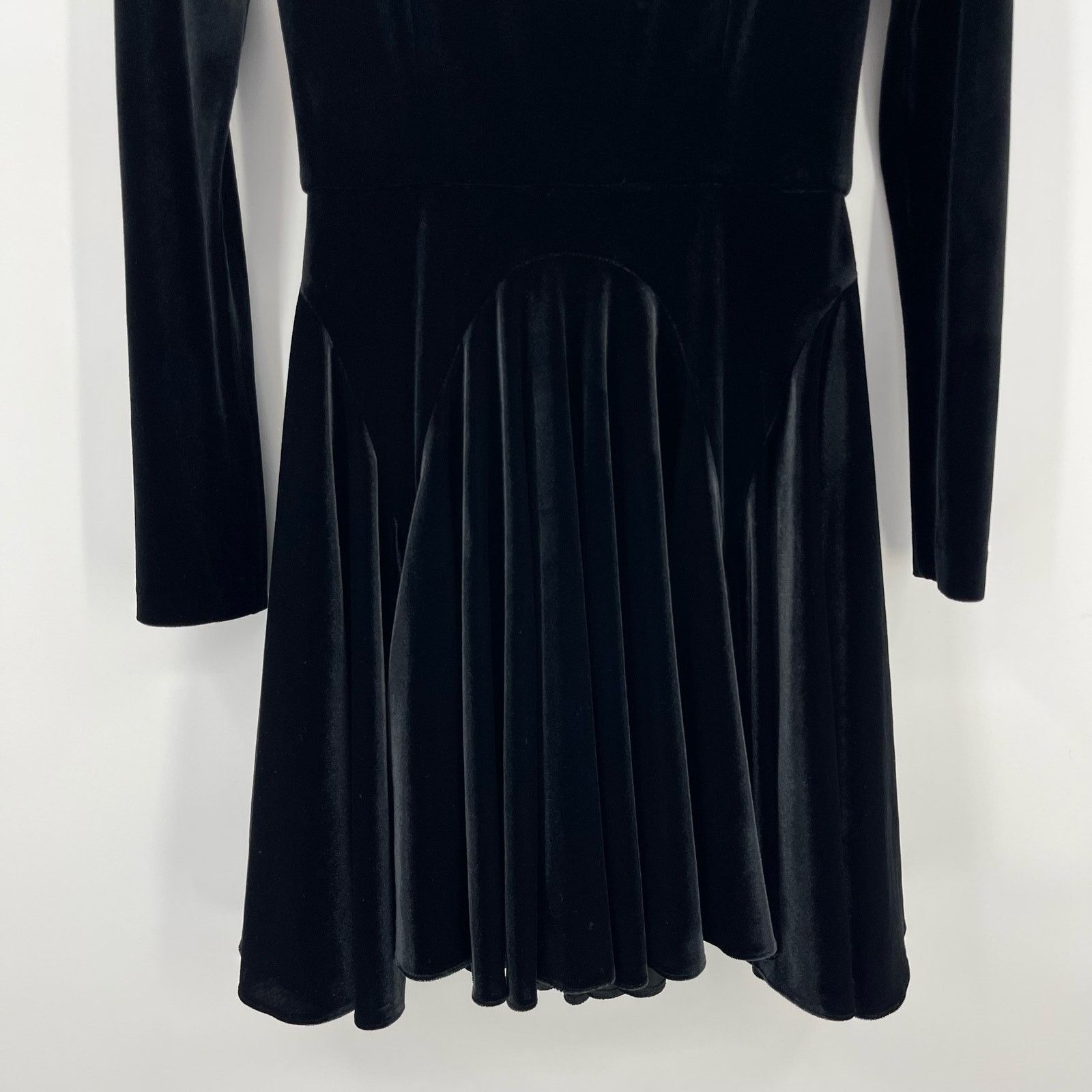 chinese dress ladies Black Velvet Tiered Long Sleeve Maternity Dress – PinkBlush main image 1