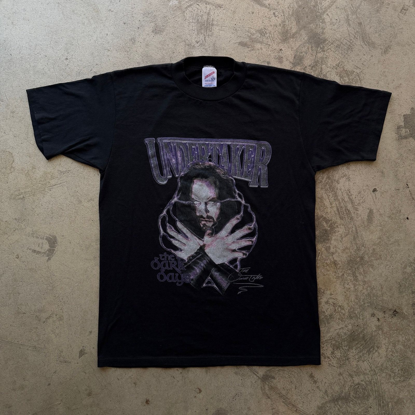 WWF Vintage 90s WWF The Undertaker The Dark Days Tee Jerzees Size US L / EU 52-54 / 3 - 1 Thumbnail
