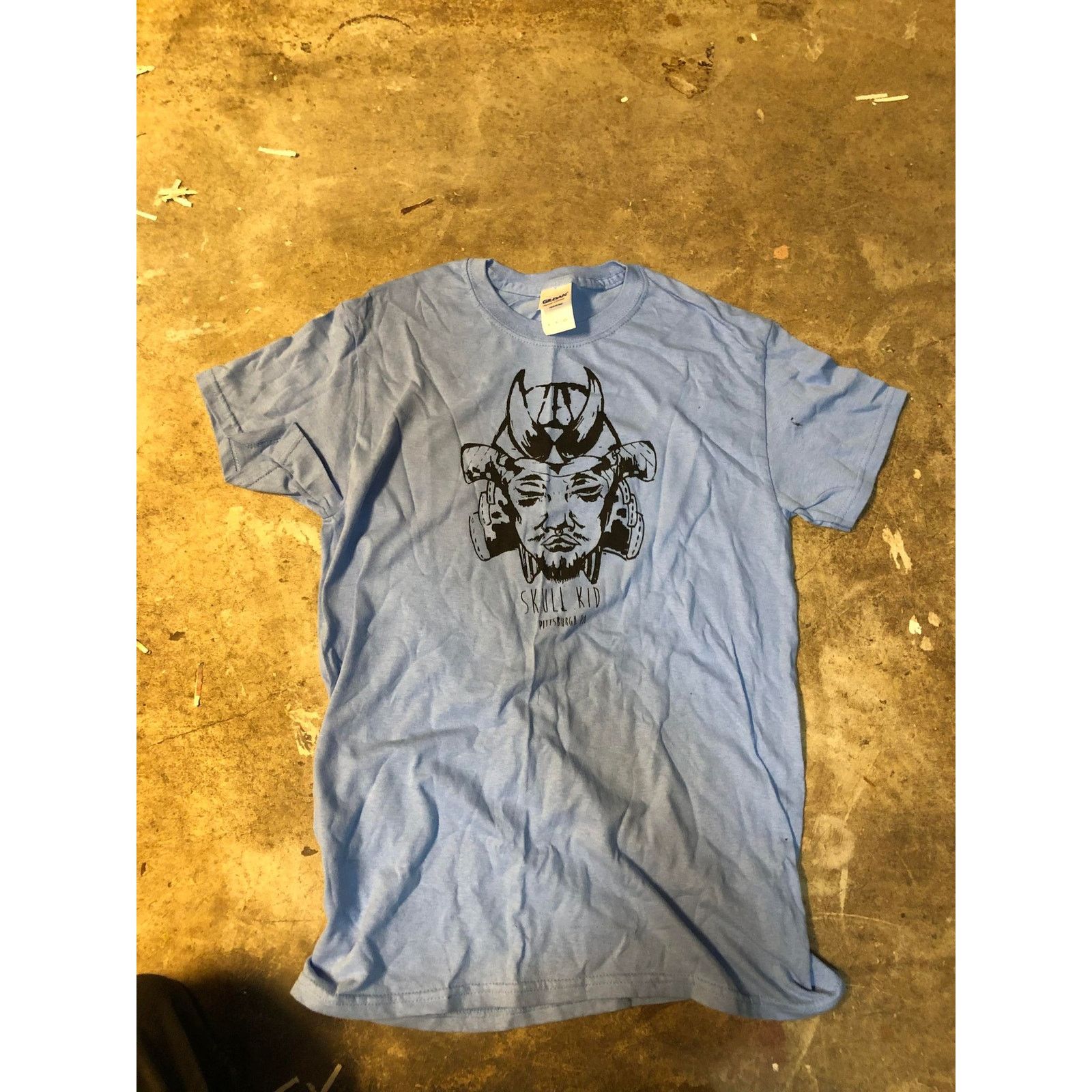 Gildan T-Shirt Skull Kid Small Blue Emo Indie Punk Band Size US S / EU 44-46 / 1 - 1 Thumbnail