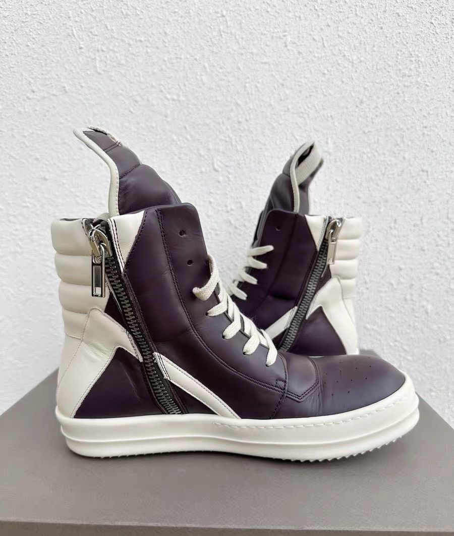 Rick Owens Rick Owens Geobasket purple & white leather limited edition Size US 9 / IT 39 - 5 Thumbnail