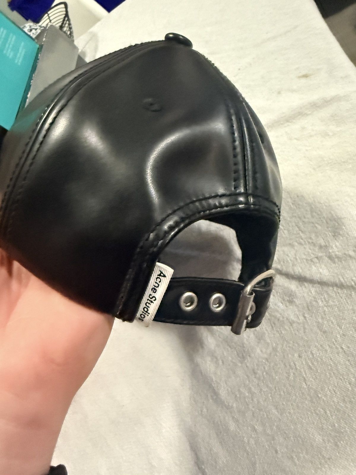Acne Studios Acne Studios Faux Leather Hat Size ONE SIZE - 2 Thumbnail