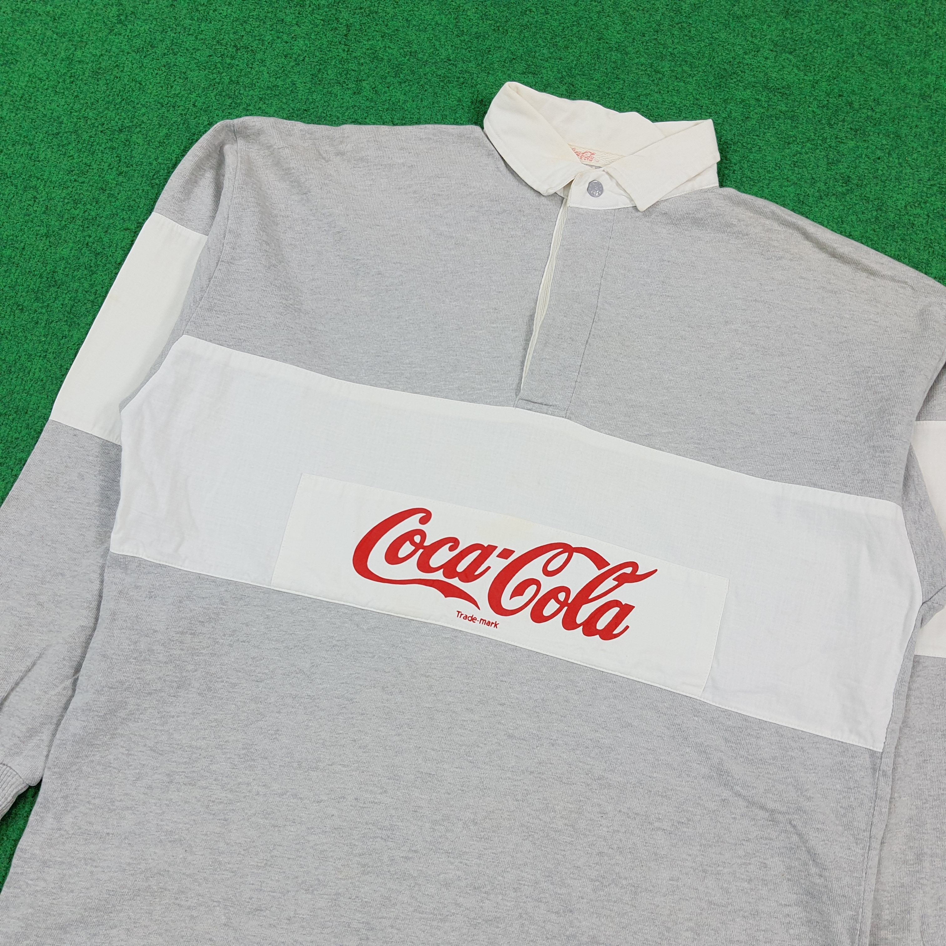 Coca Cola Vintage Coca Cola streetwear Retro Polo Long Sleeve C301N13 Size US L / EU 52-54 / 3 - 2 Thumbnail