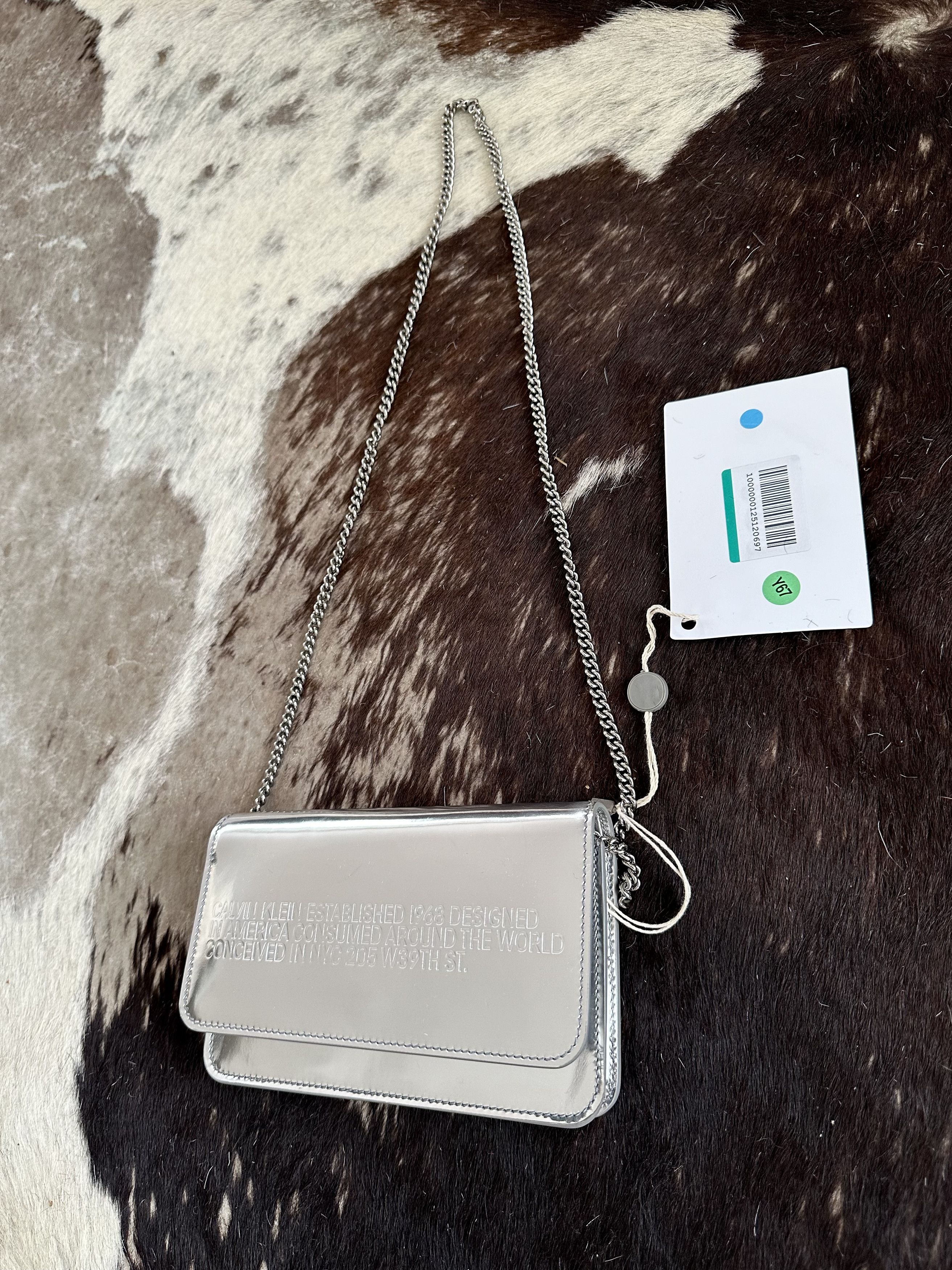 Calvin Klein 205W39NYC × Raf Simons SILVER LOGO EMBOSSED MINI CROSSBODY BAG Size ONE SIZE - 4 Thumbnail
