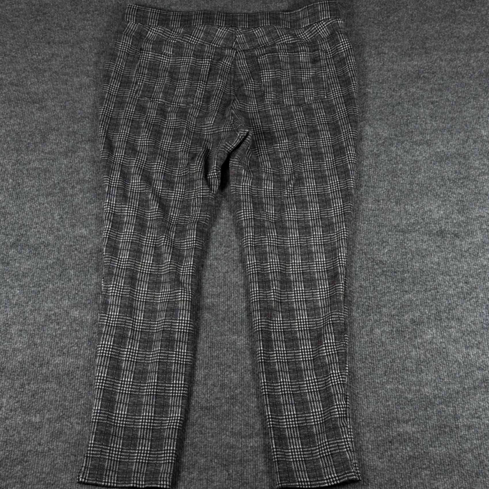 Vintage Seven7 Pants Womens 2XL Black White Plaid Straight Leg Business Casual Workwear Chic Size 40" / US 18 - 3 Thumbnail