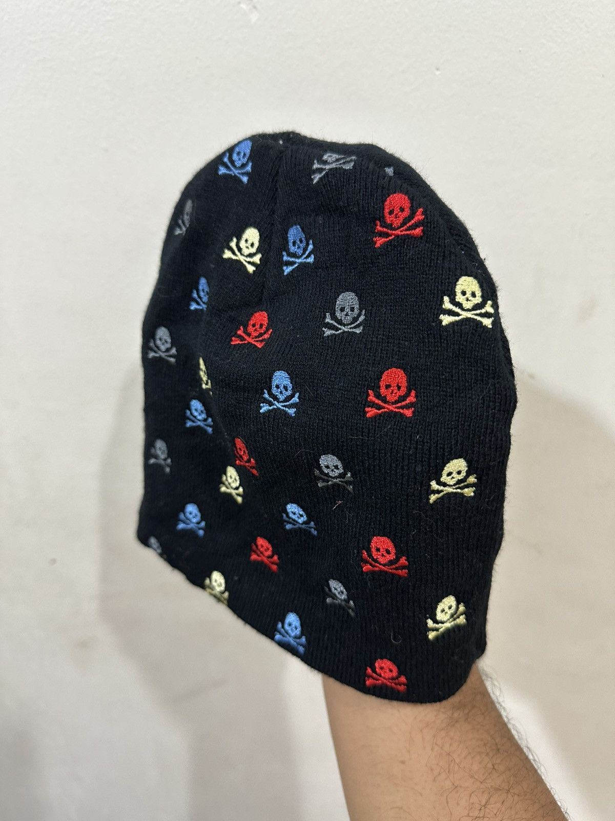 Japanese Brand VTG SKULL Embroid Monogram Multicolor Beanie Size ONE SIZE - 3 Thumbnail