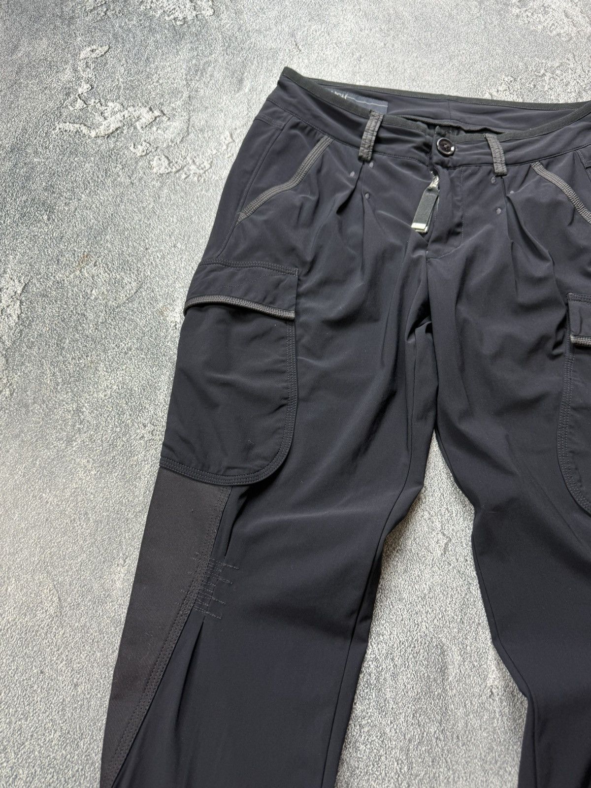 Ann Demeulemeester High Use by Claire Campbell Waits Logo Tech Cargo Sweatpants Size 30" / US 8 / IT 44 - 3 Thumbnail