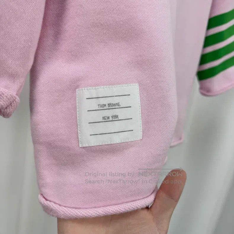 Thom Browne Thom Browne Four-Stripe Short-Sleeve Sweatshirt Size XS / US 0-2 / IT 36-38 - 5 Thumbnail