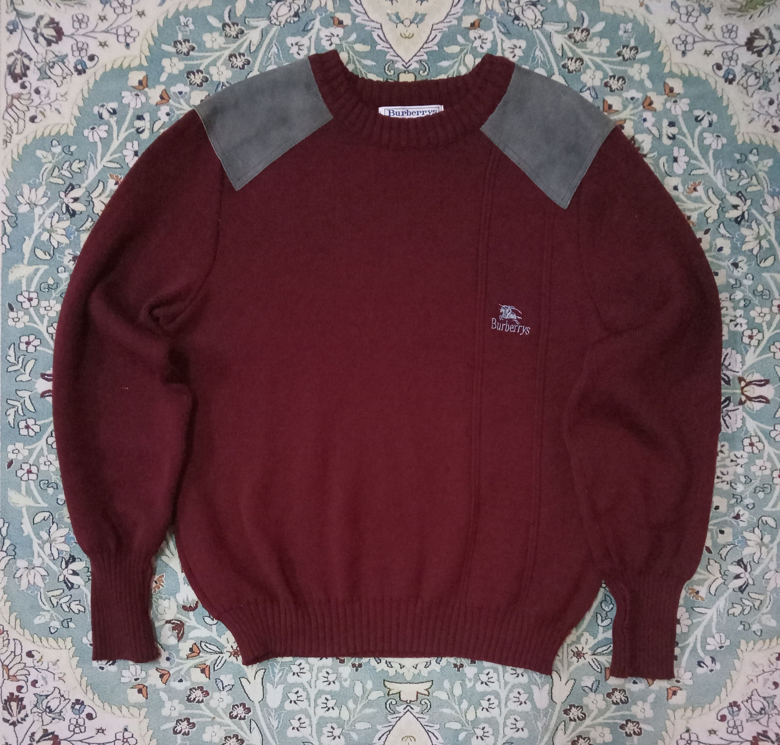 Burberry Burberrys 80s Vintage Wool Sweater Size US S / EU 44-46 / 1 - 2 Thumbnail