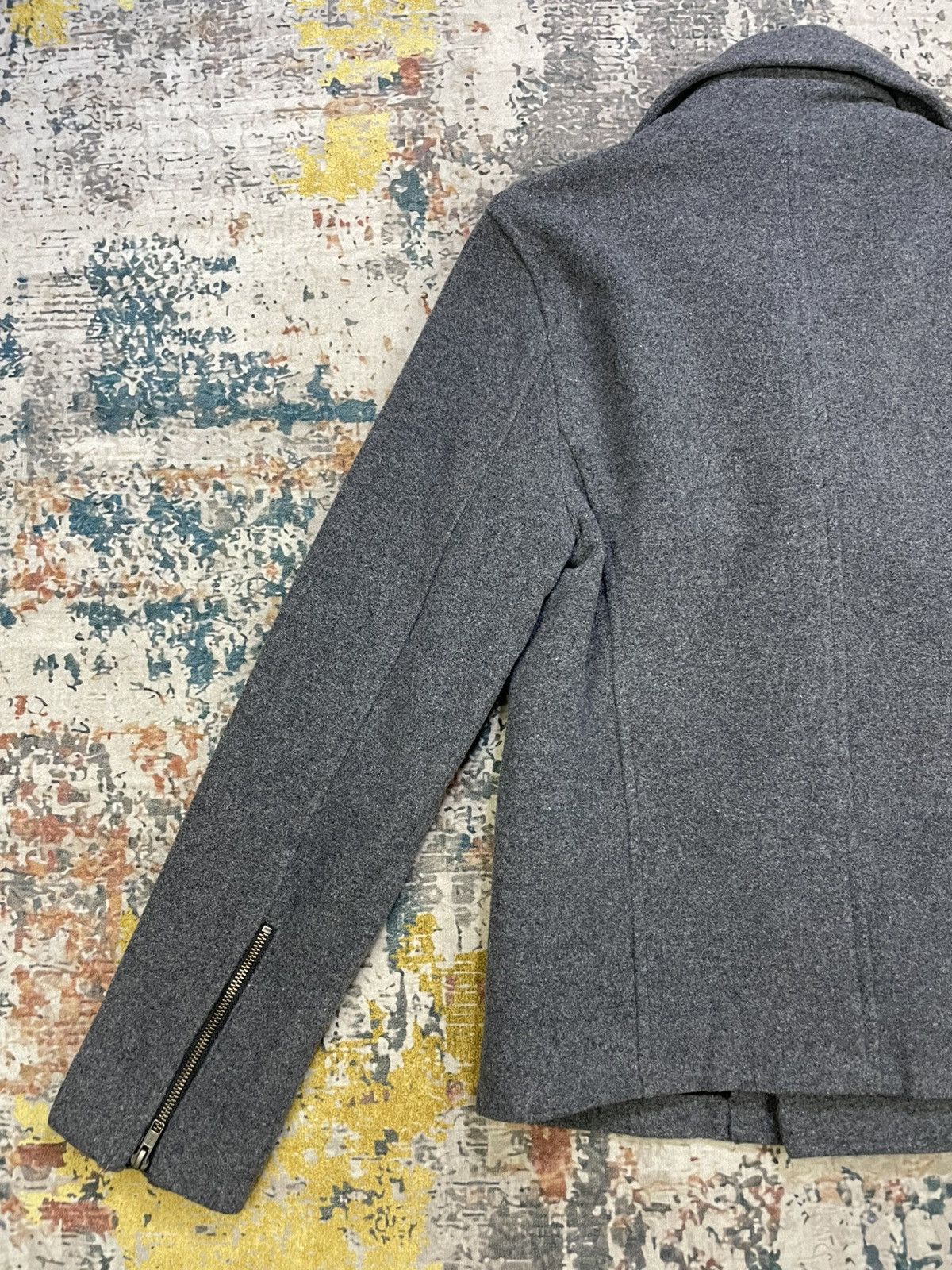 291295=Homme 291295 Wool Double Collar Jacket Size US S / EU 44-46 / 1 - 7 Thumbnail
