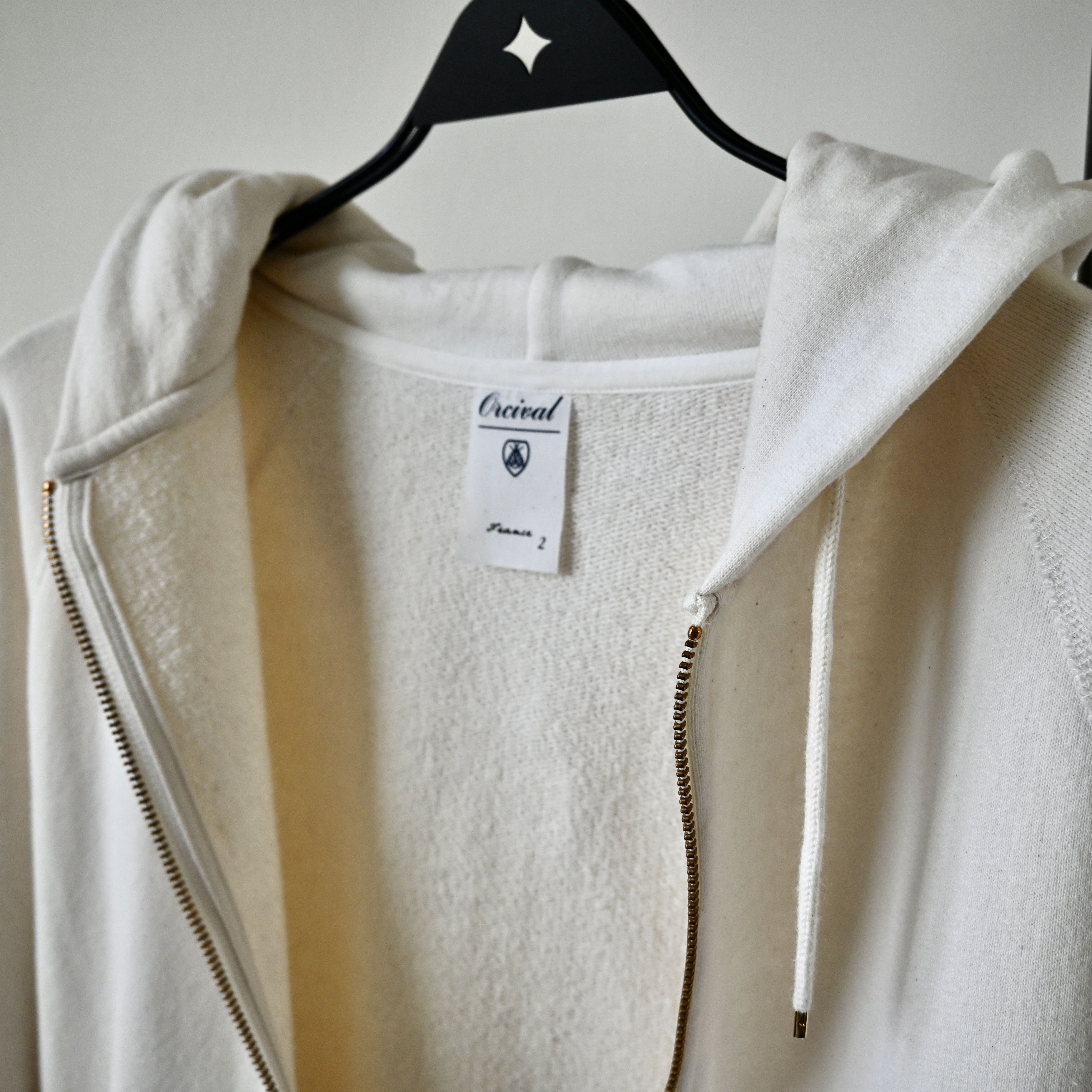 Orcival ORCIVAL loopwheeled ecru cotton zip-up hoodie Size S / US 4 / IT 40 - 6 Thumbnail