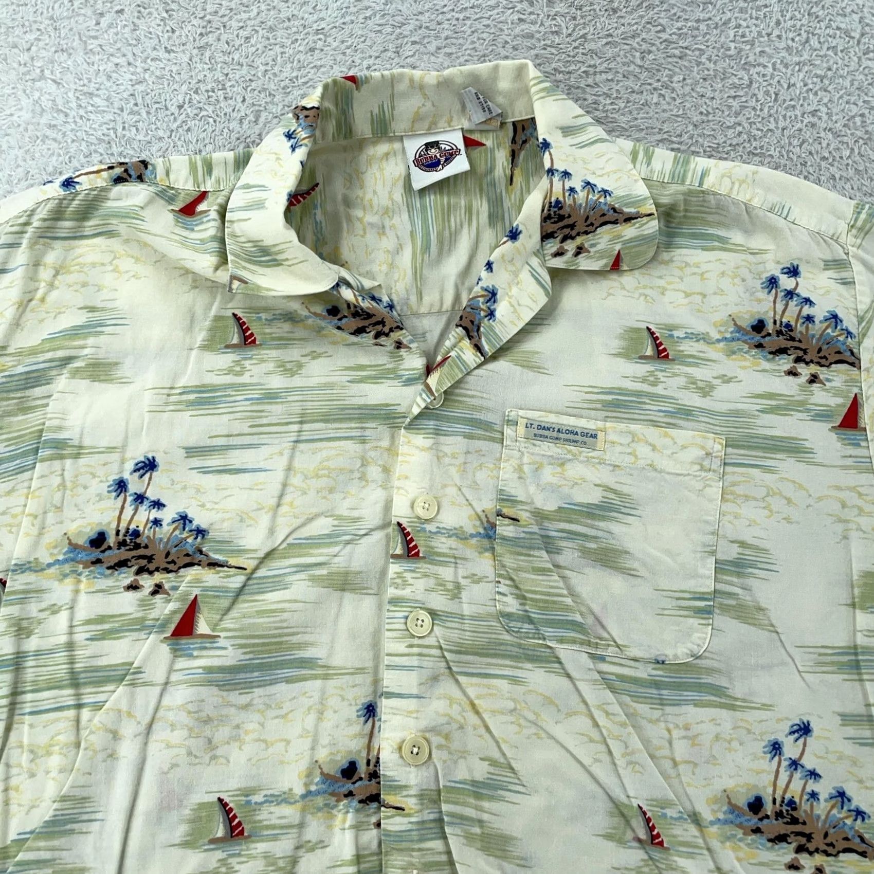 Vintage Bubba Gump Shrimp Co. Shirt XL Hawaiian Camp Lt. Dan's Aloha Gear Forrest Size US XL / EU 56 / 4 - 2 Thumbnail