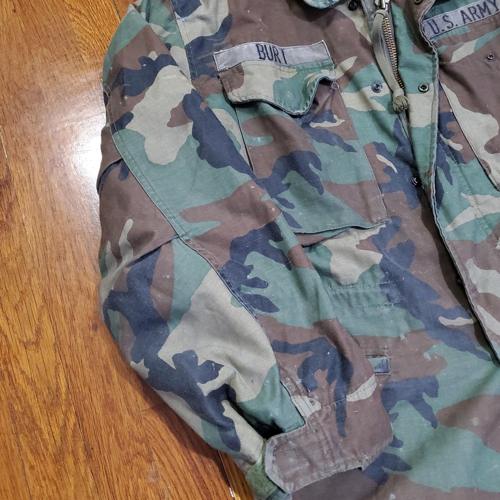 Vintage VINTAGE John Ownbey Company Jacket Mens Small Woodland Camo M65 Field Coat 80s Size US S / EU 44-46 / 1 - 3 Thumbnail