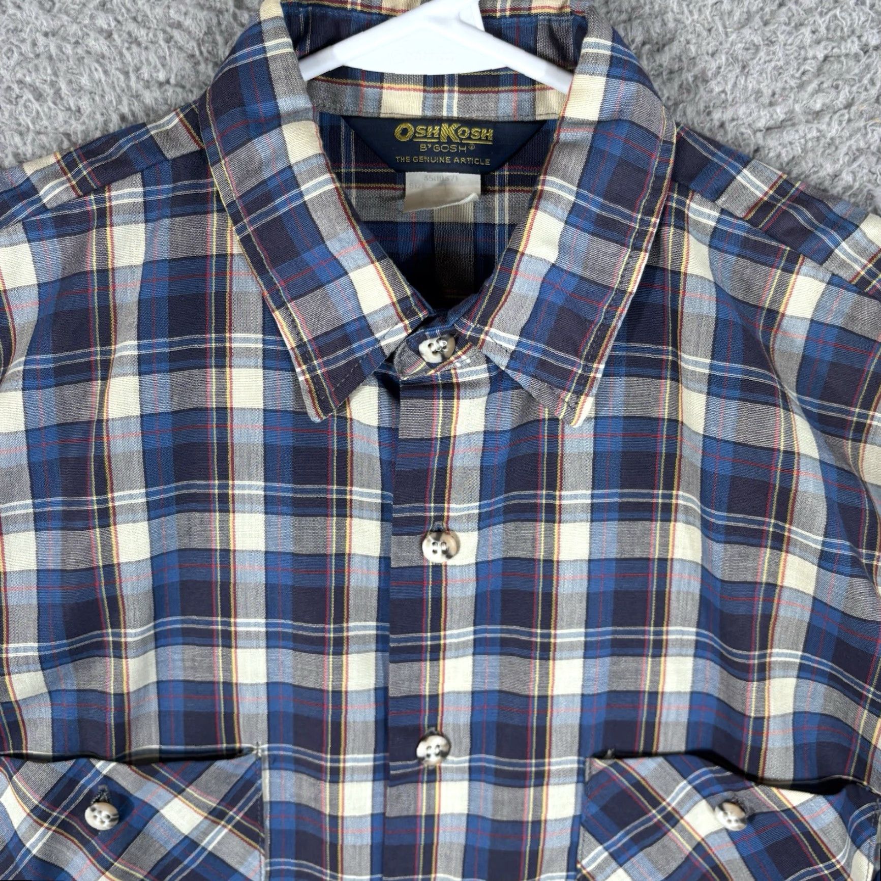 Vintage VINTAGE Oshkosh B’Gosh Shirt Mens L Plaid Short Sleeve Button Up Work Made USA Size US L / EU 52-54 / 3 - 2 Thumbnail