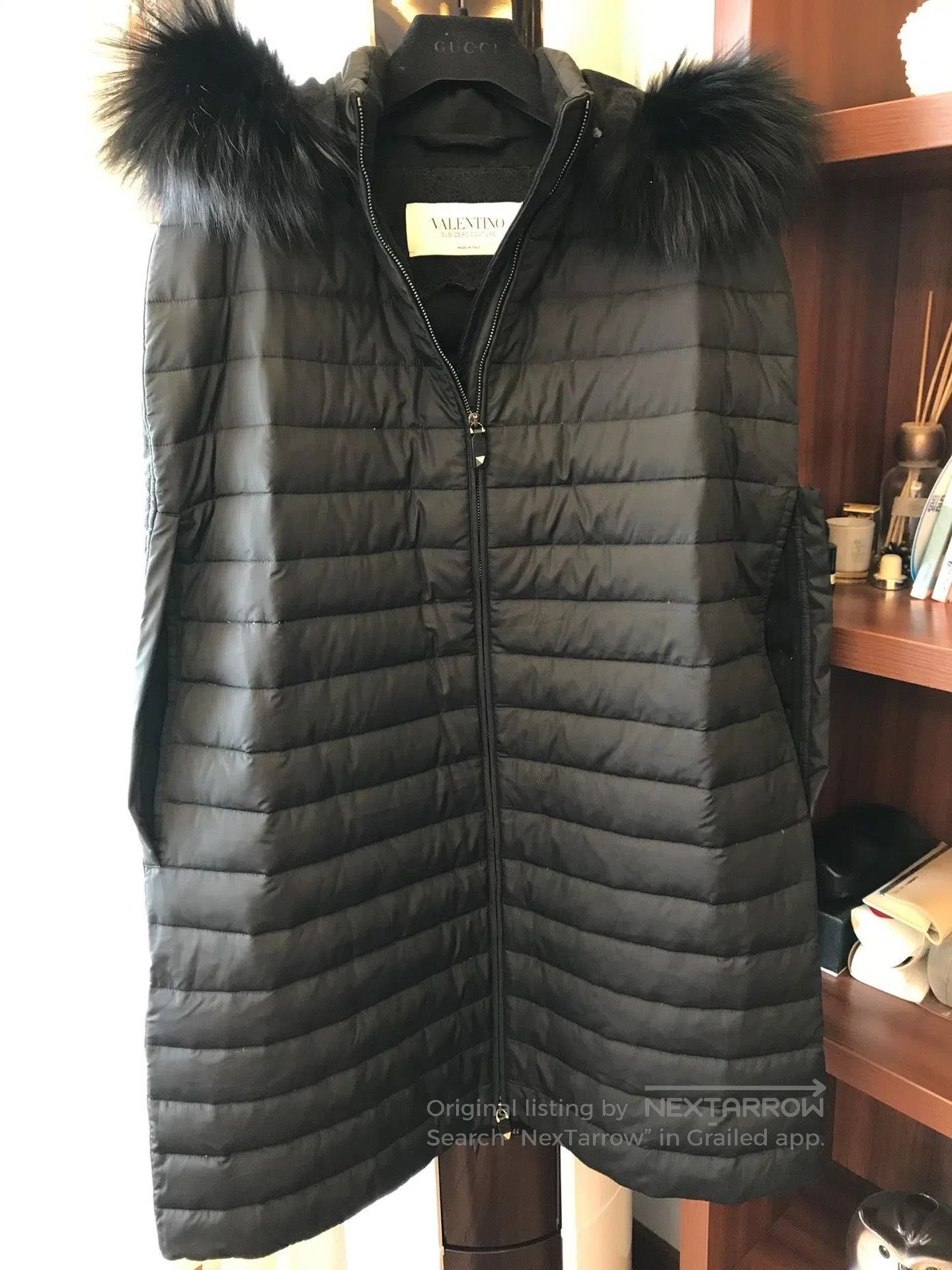 Valentino Valentino Black Down Cloak Coat. Size S / US 4 / IT 40 - 1 Thumbnail