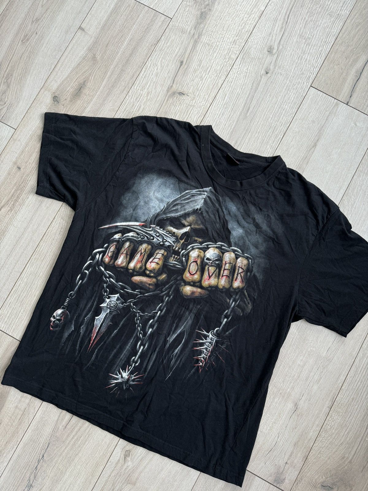 Band Tees Vintage Spiral Faded Boxy Tee (Game Over You Lose ) Size US L / EU 52-54 / 3 - 3 Thumbnail