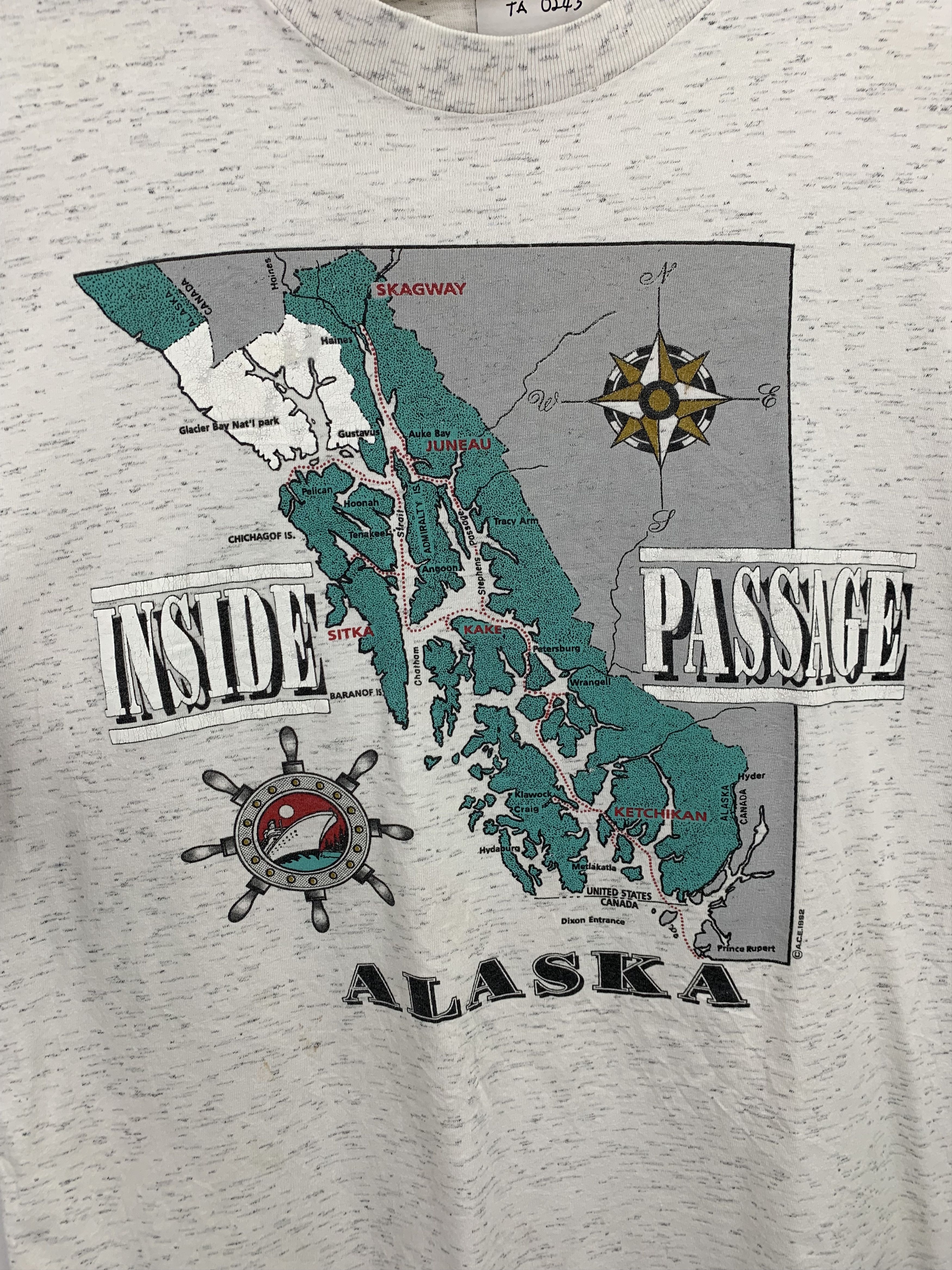 Other Vintage 90s Alaska Inside Passage T Shirt TA0243 Size US XL / EU 56 / 4 - 6 Thumbnail