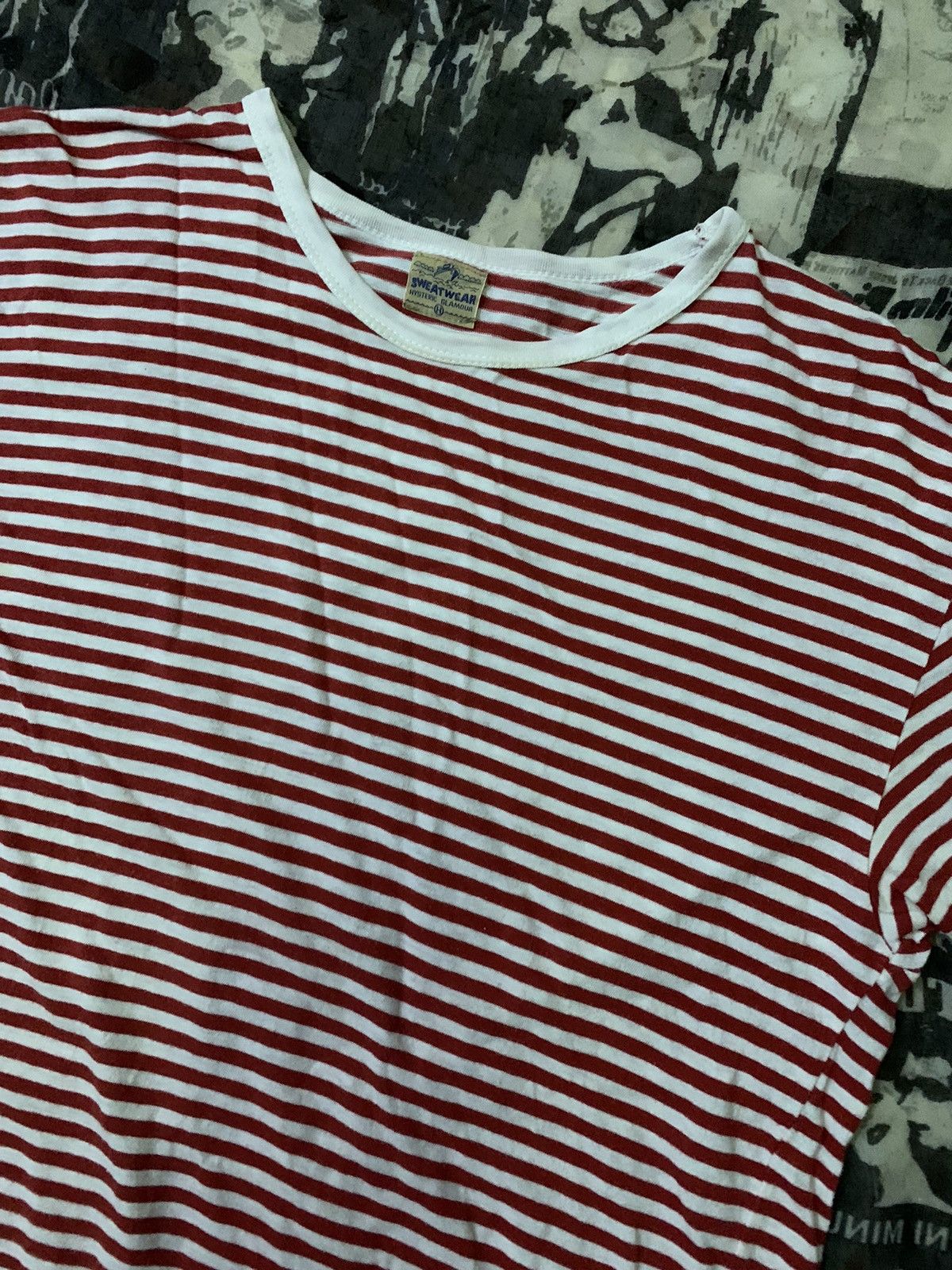 Hysteric Glamour 💥Vtg 90s Hysteric Glamour Sweat Wear Grunge Stripe Shirt Size US M / EU 48-50 / 2 - 4 Thumbnail