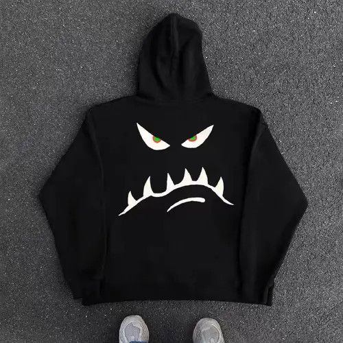 Japanese Brand Vintage Street Hip Hop Fun Design Hooded Sweatshirt Size US L / EU 52-54 / 3 - 1 Thumbnail