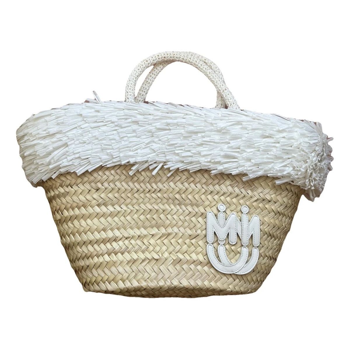 Miu Miu Wicker Straw Tote Basket Bag Size ONE SIZE - 1 Thumbnail