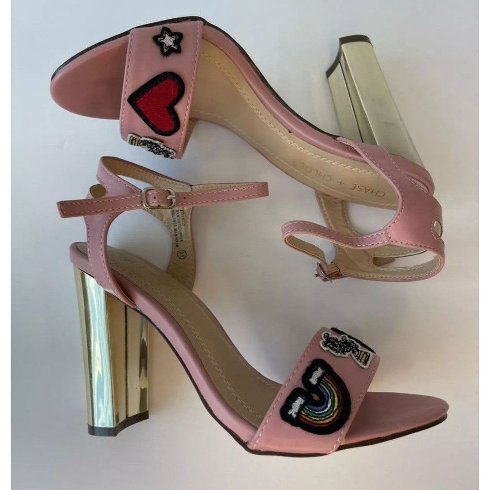 Other CHASE+CHLOE / Frank-1 / Pink / Strappy / Sandals With Embroi Size US 6.5 / IT 36.5 - 5 Thumbnail