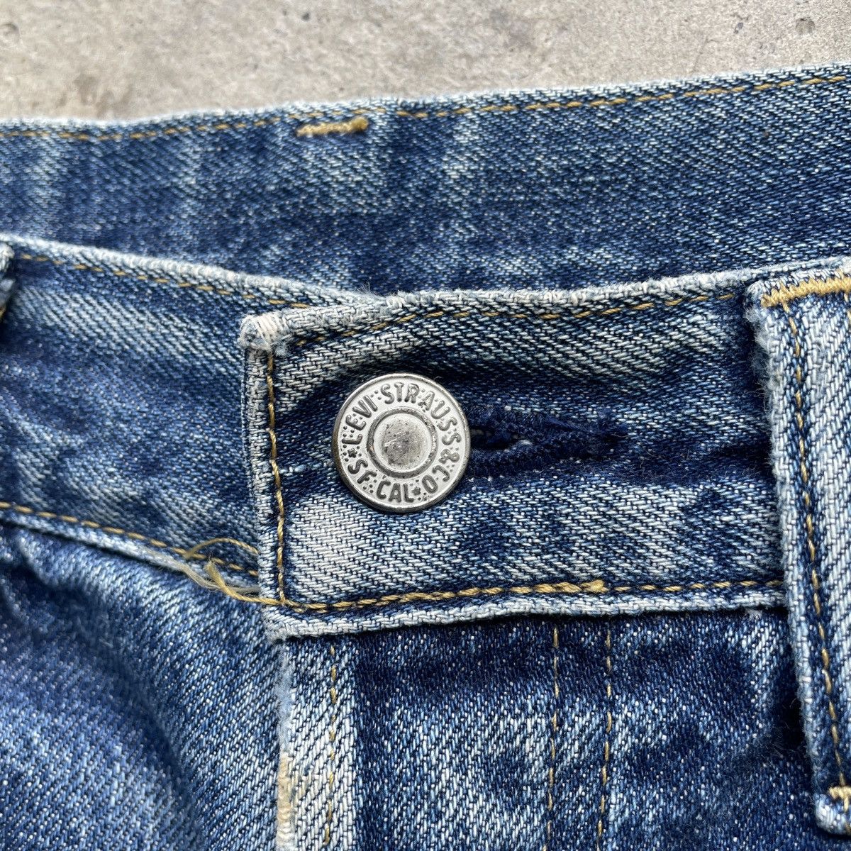 Levi's Vintage Levi’s 503 Big E Ripped Jeans Selvedge Denim Pants Size US 31 - 6 Thumbnail