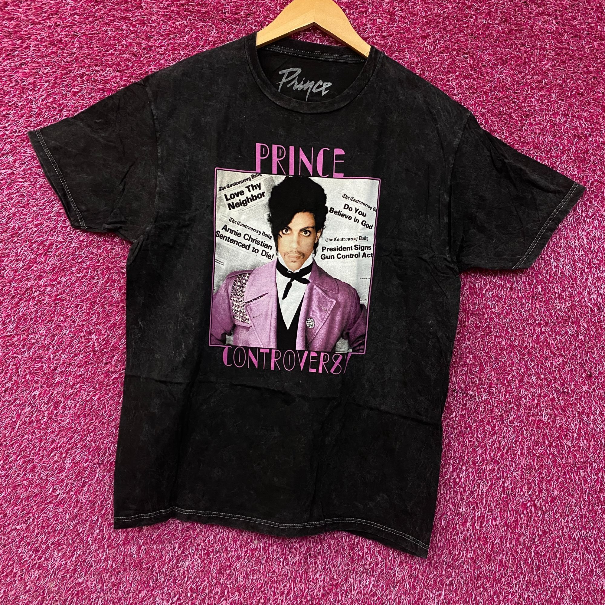 Prince Prince Controversy Washed Acid-Wash Graphic T-Shirt Large Size US L / EU 52-54 / 3 - 2 Thumbnail