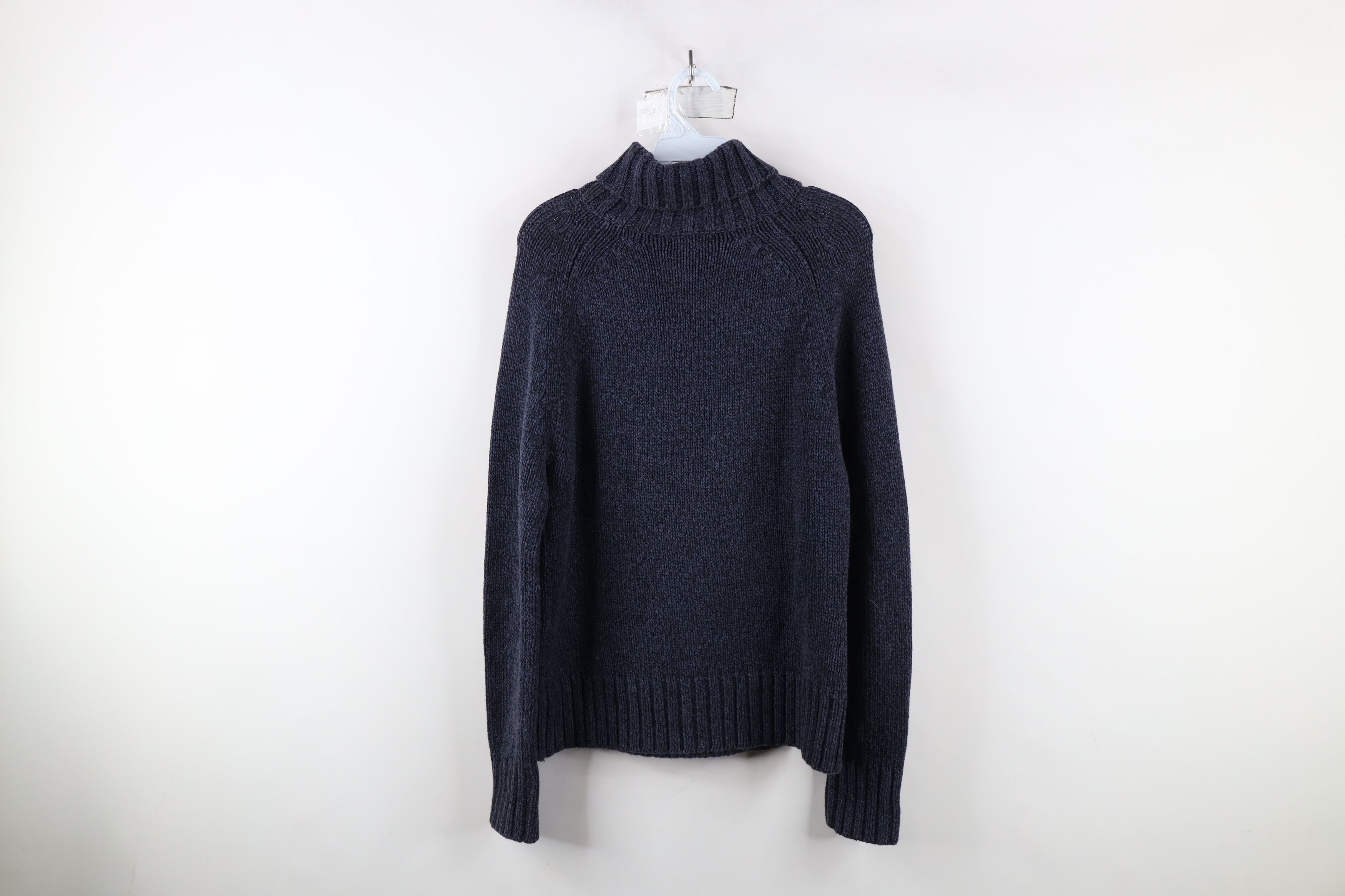 Gap × Vintage Vintage 90s Y2K Gap Cotton Turtleneck Sweater Heather Blue Size L / US 10 / IT 46 - 8 Thumbnail