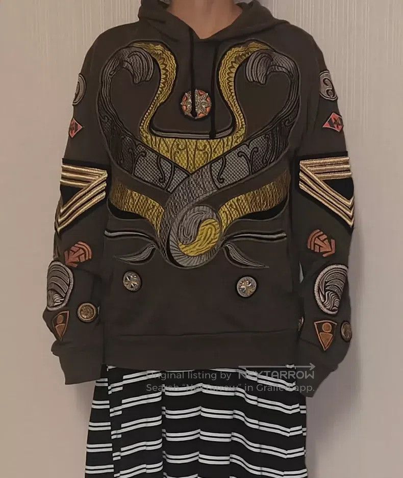Dries Van Noten Dries Van Noten Embroidered Hoodie Size US M / EU 48-50 / 2 - 3 Thumbnail