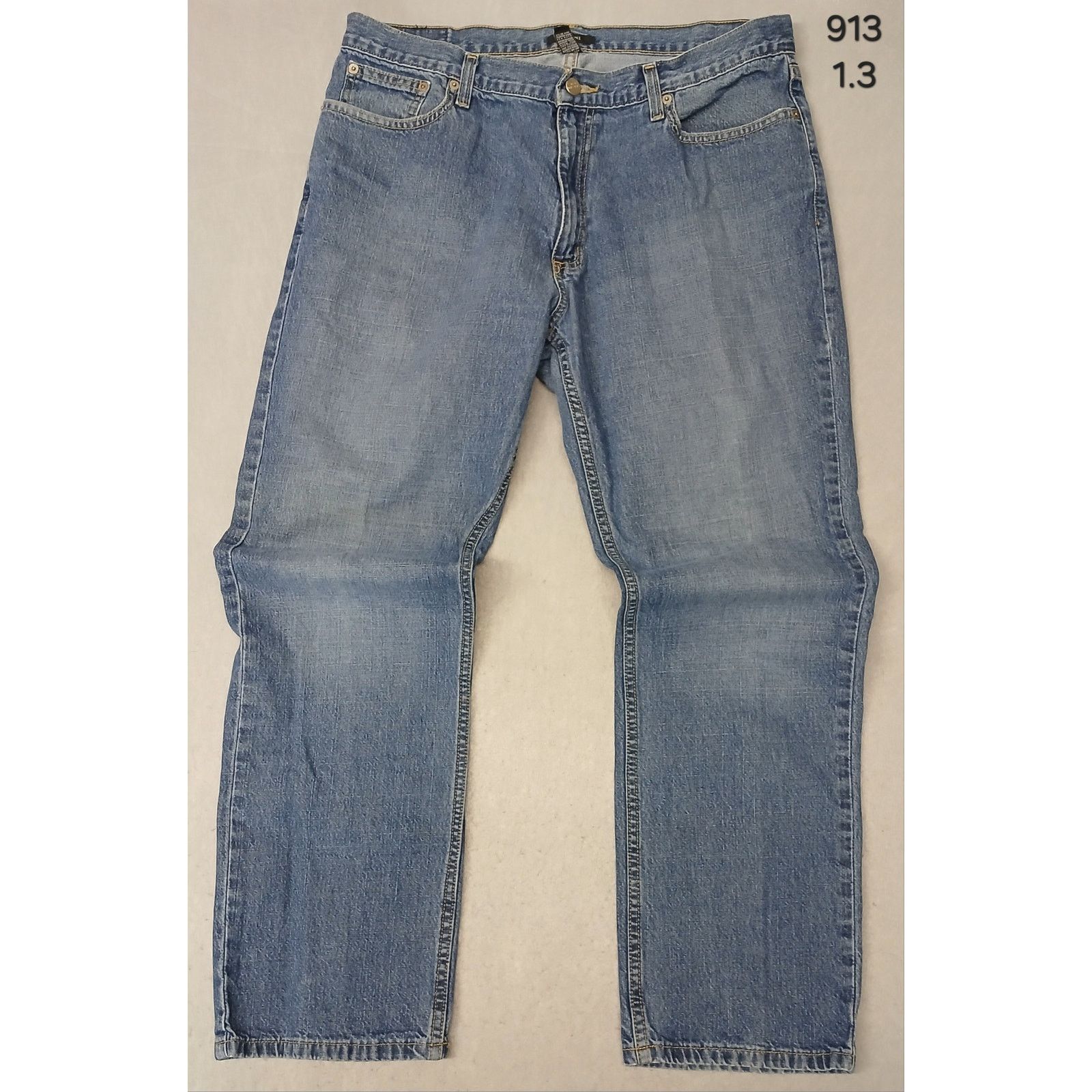 Alfani Alfani (34x30) Men's Straight Leg Blue Denim Jeans Size US 34 / EU 50 - 1 Thumbnail