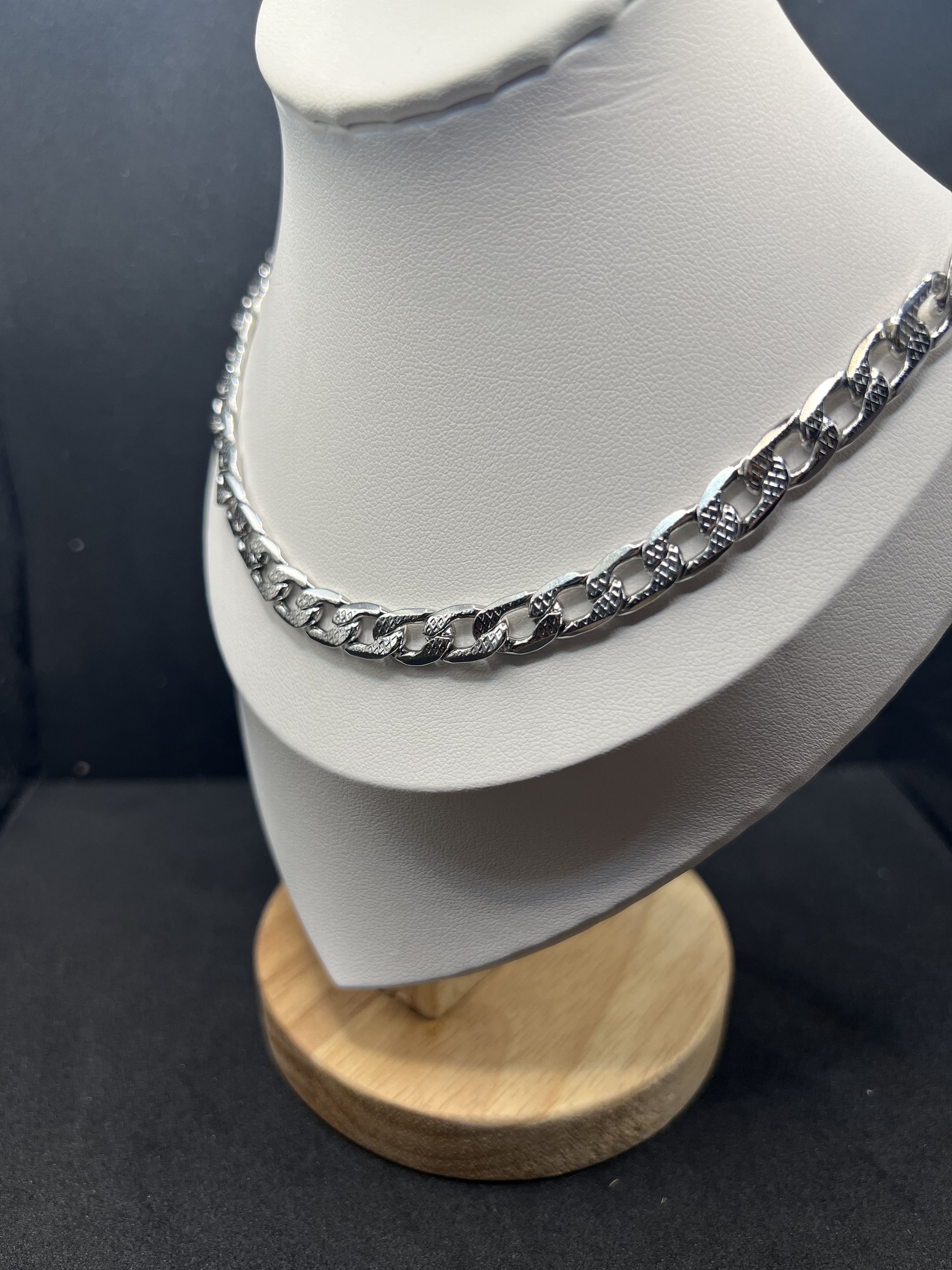 Other Silver Cuban Chain Necklace Size ONE SIZE - 2 Thumbnail